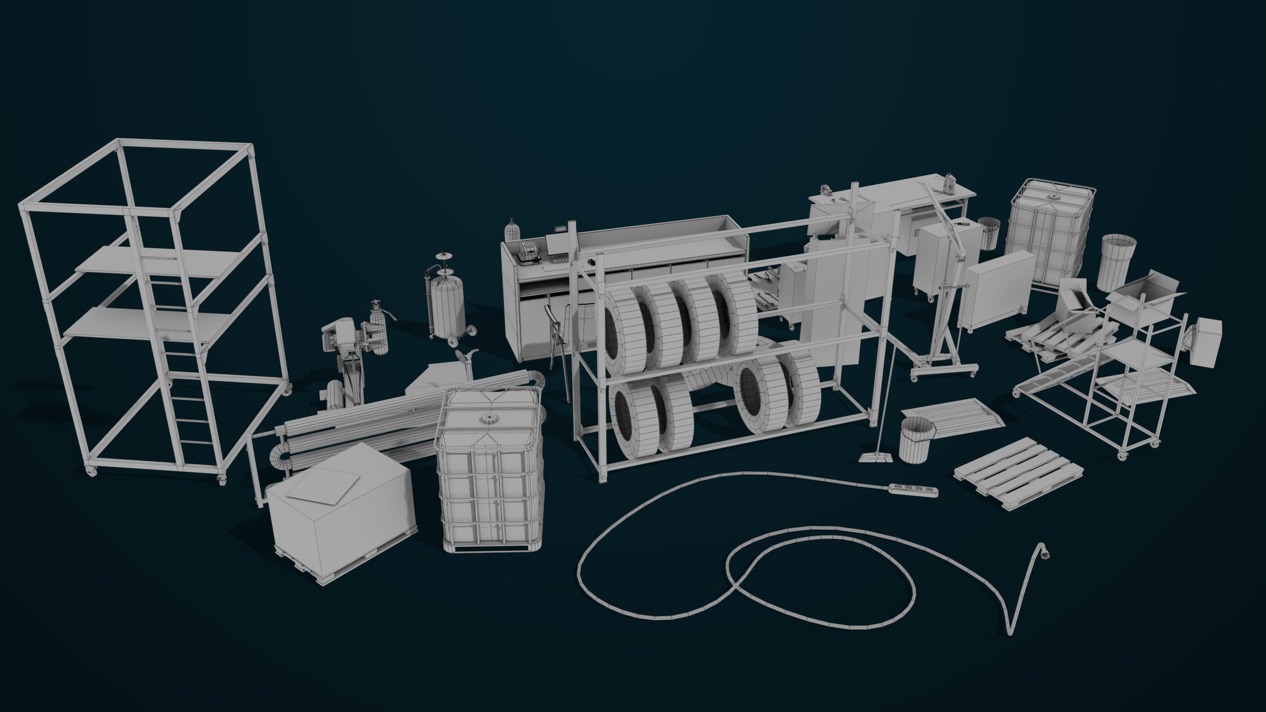 Workshop Tools Pack All PBR Unity UE Textures model Low-poly 3D model_38