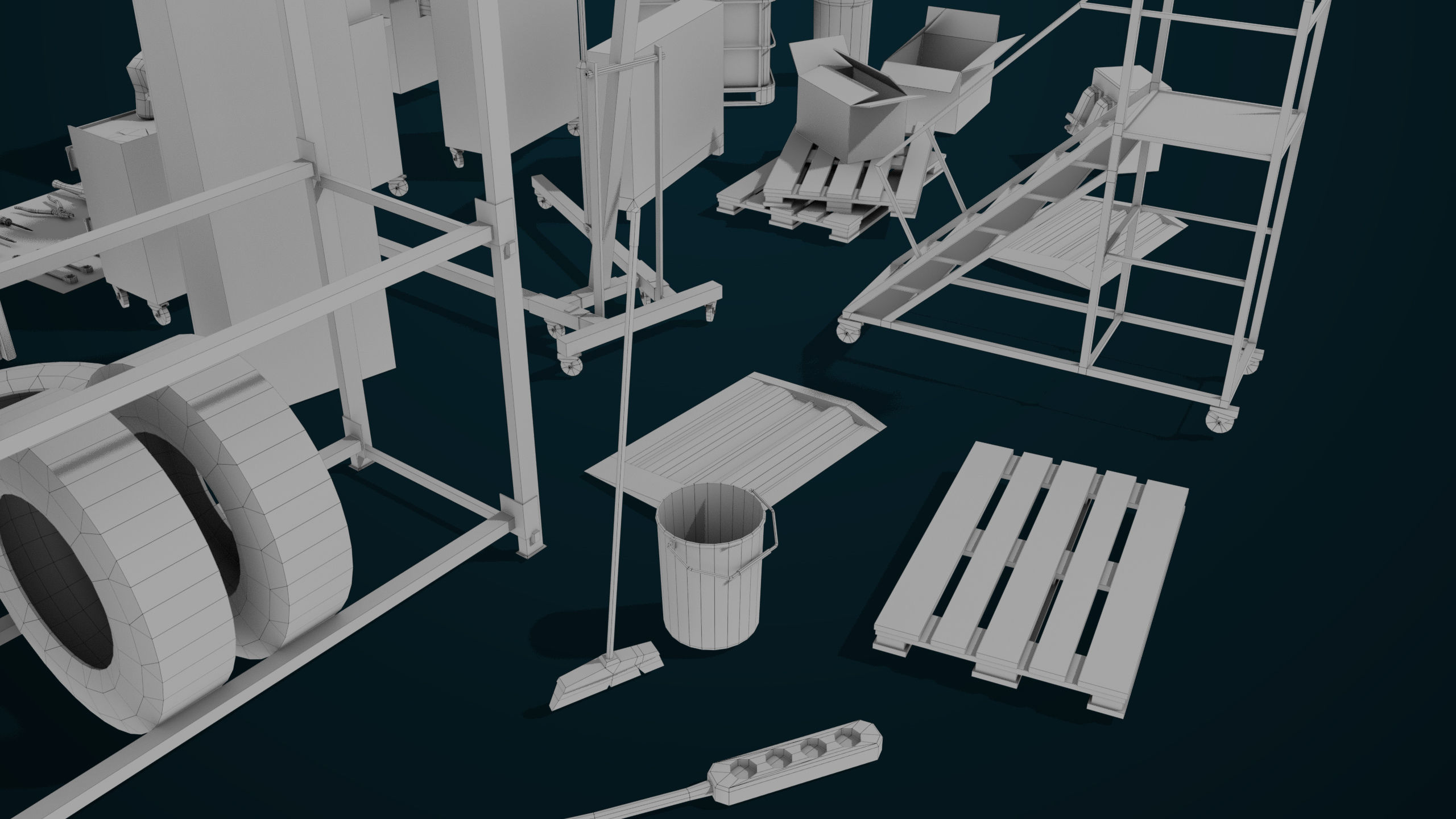 Workshop Tools Pack All PBR Unity UE Textures model Low-poly 3D model_47