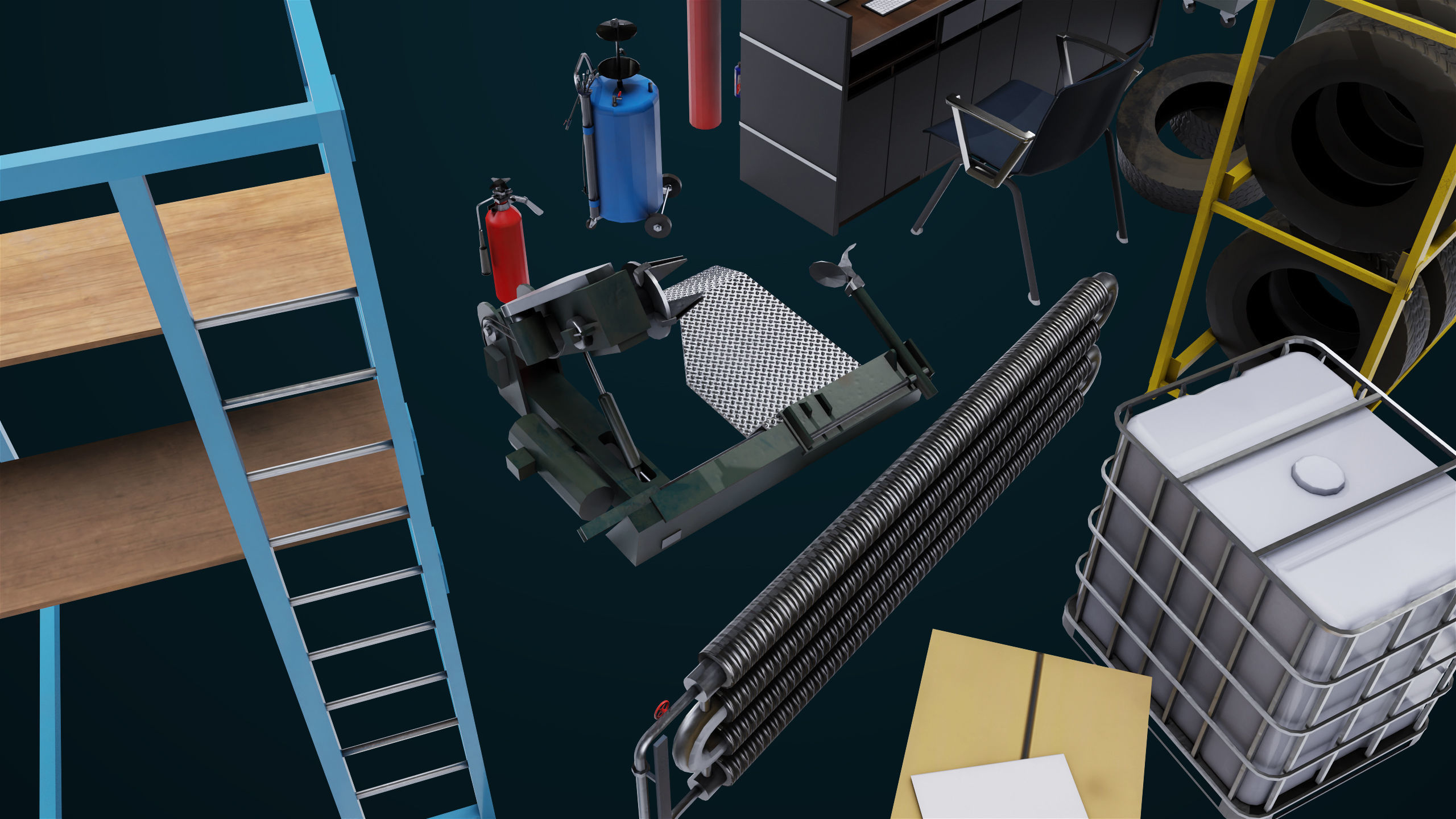 Workshop Tools Pack All PBR Unity UE Textures model Low-poly 3D model_16