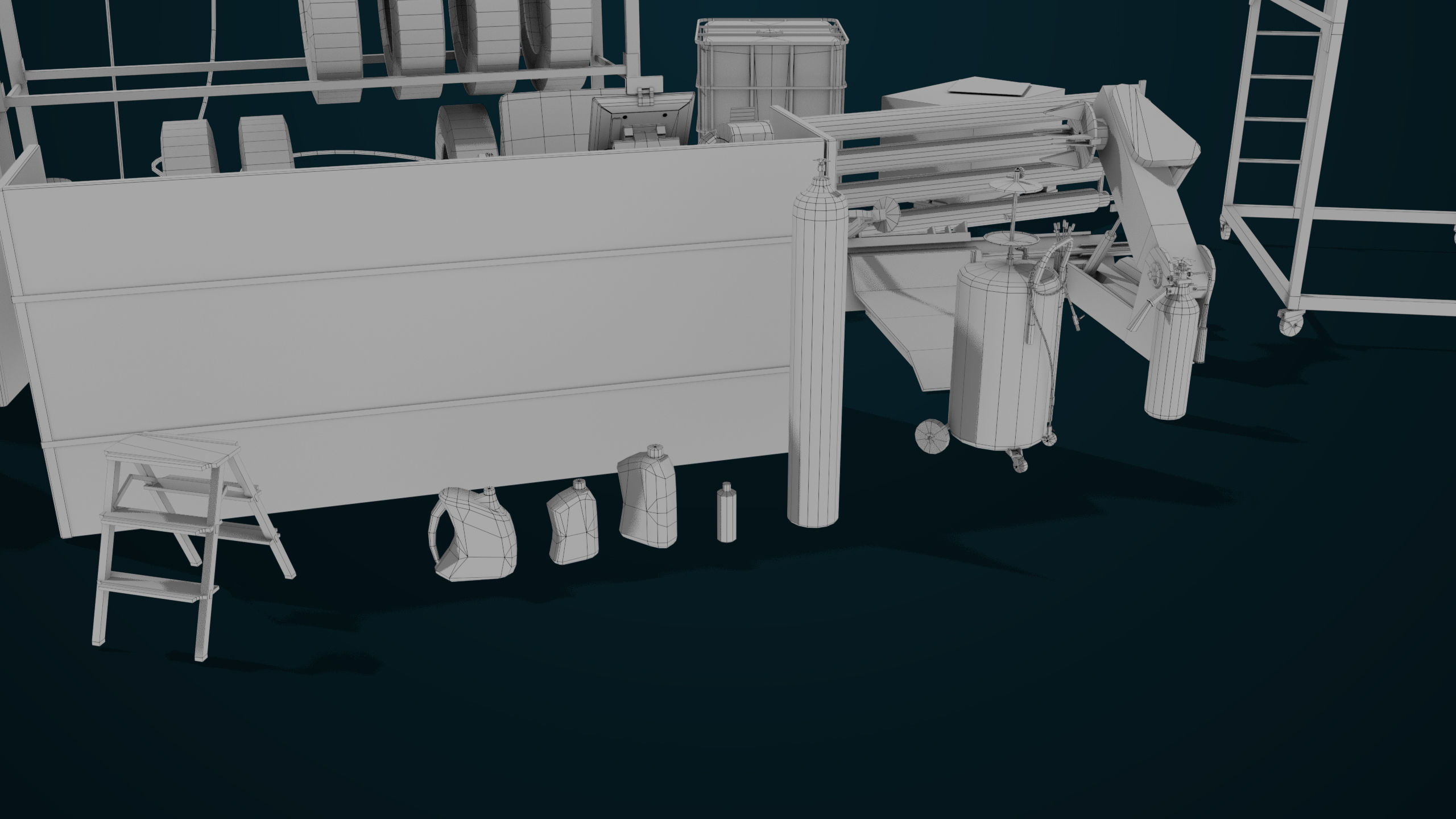 Workshop Tools Pack All PBR Unity UE Textures model Low-poly 3D model_45