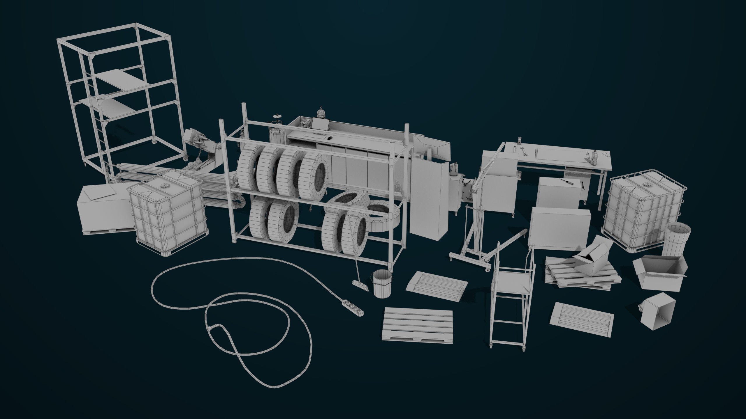 Workshop Tools Pack All PBR Unity UE Textures model Low-poly 3D model_39