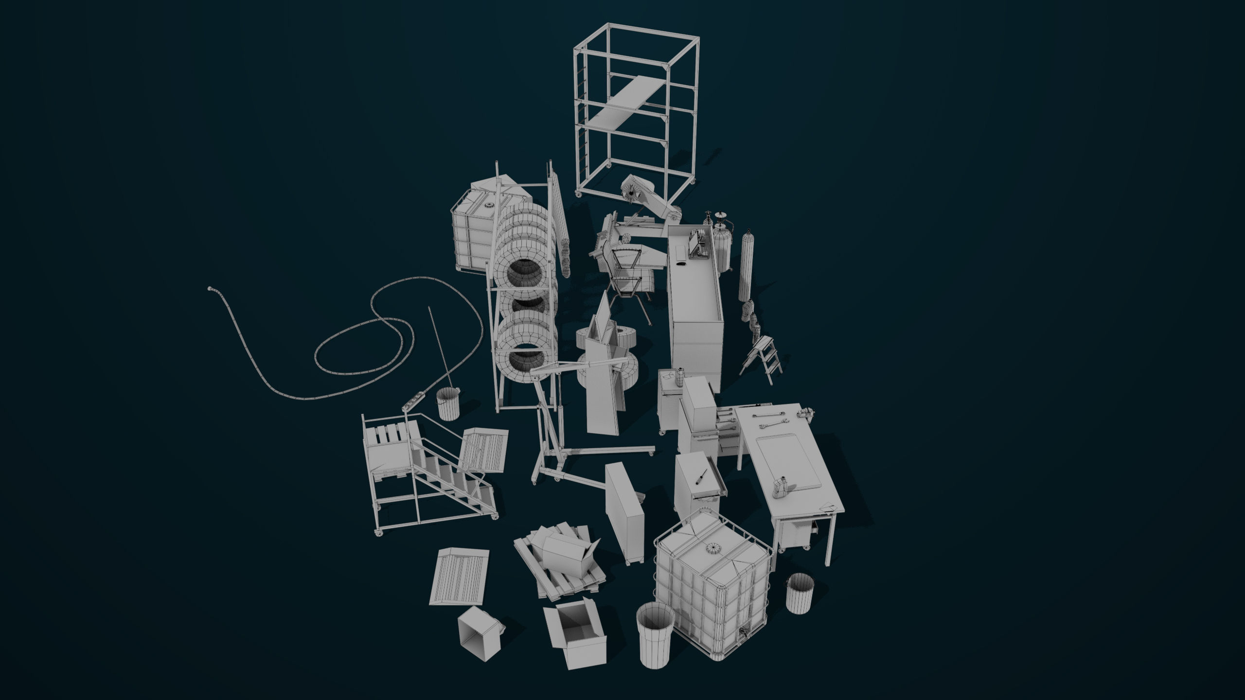 Workshop Tools Pack All PBR Unity UE Textures model Low-poly 3D model_40