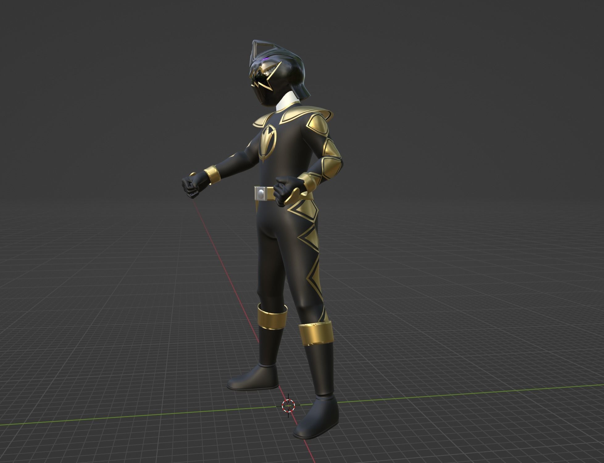 3D model Black Dino Ranger - Dino Thunder VR / AR / low-poly | CGTrader