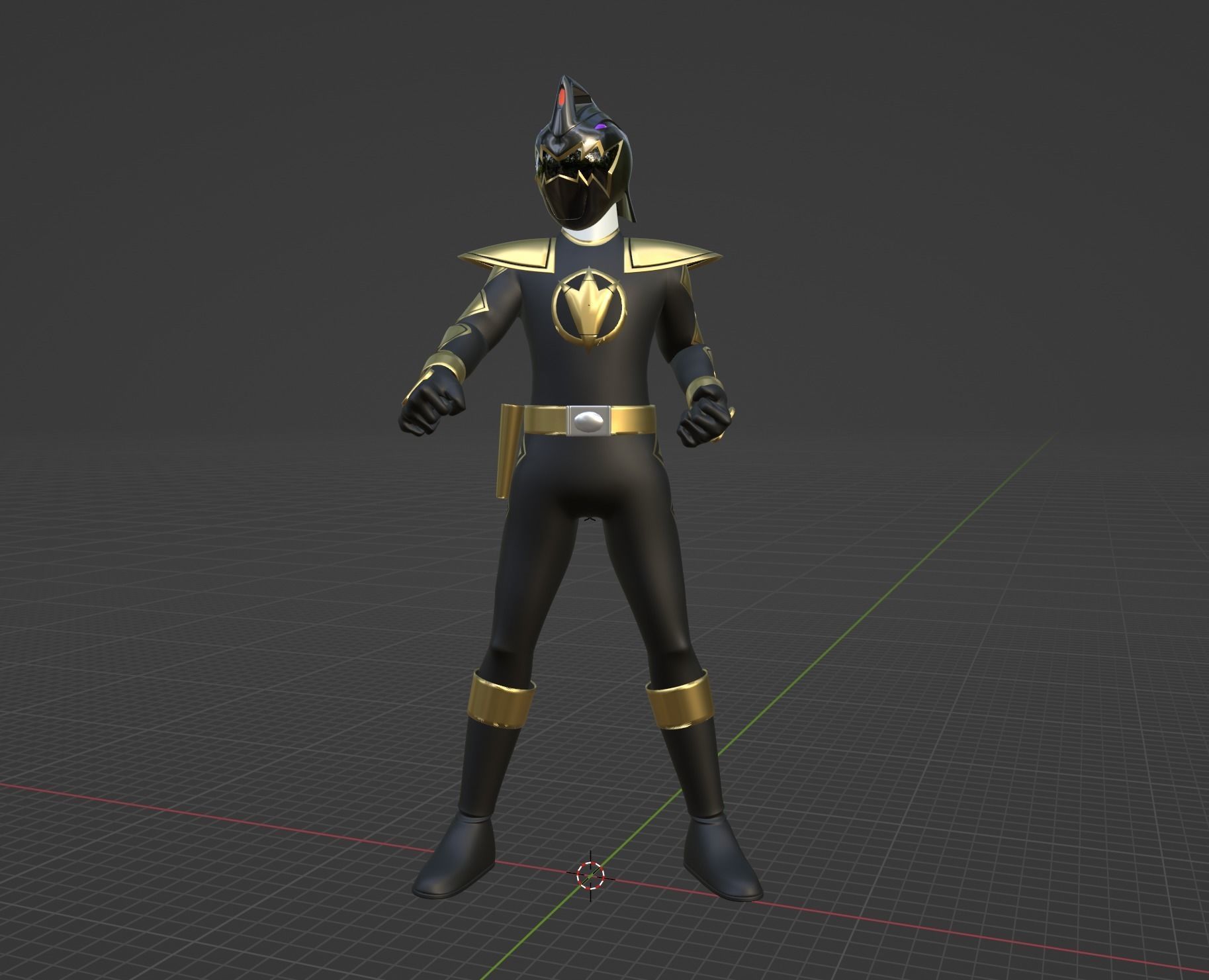 3D model Black Dino Ranger - Dino Thunder VR / AR / low-poly | CGTrader