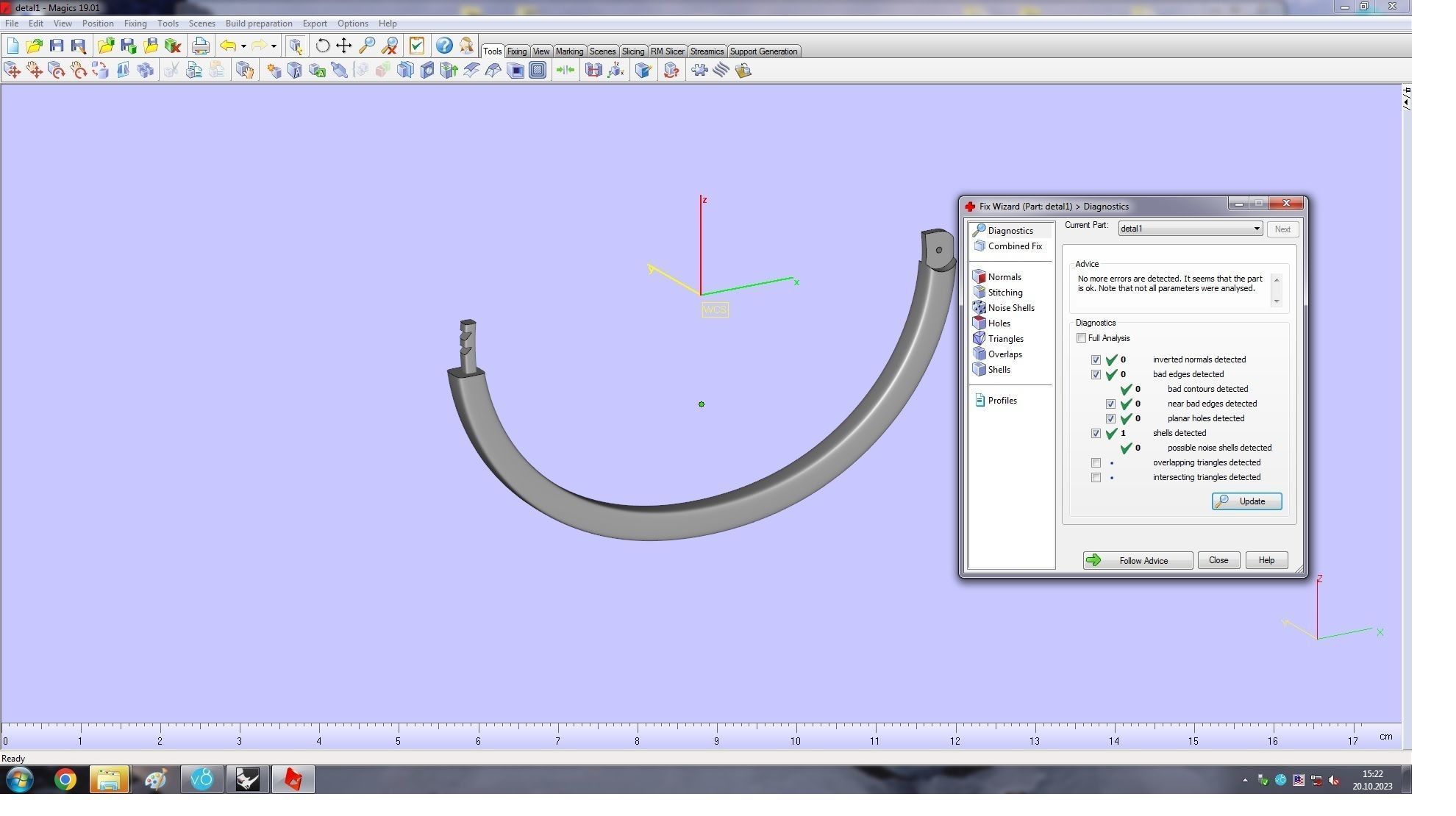 One Row Paved Bracelet 190mm 3D print model_16