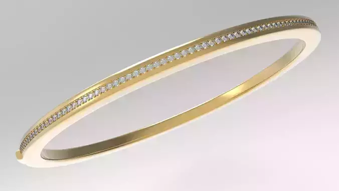 One Row Paved Bracelet 190mm