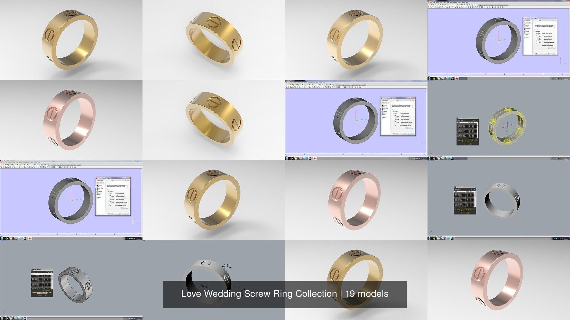Love Wedding Screw Ring Collection _4