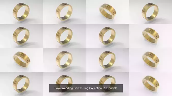 Love Wedding Screw Ring Collection 