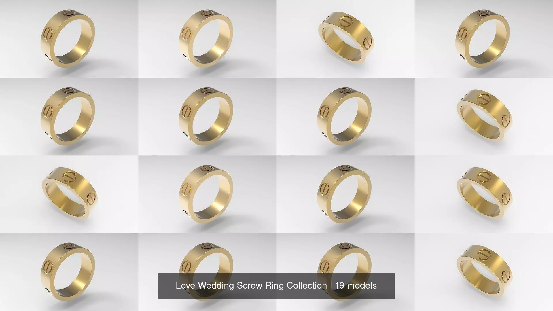 Love Wedding Screw Ring Collection _0
