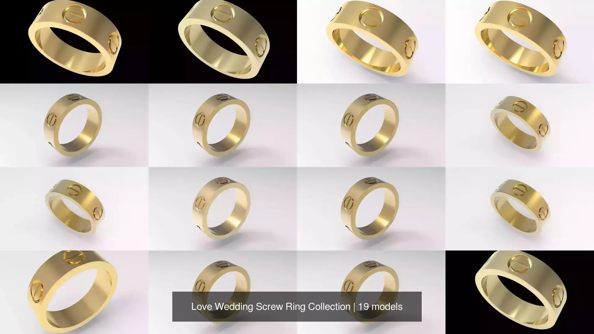 Love Wedding Screw Ring Collection _1