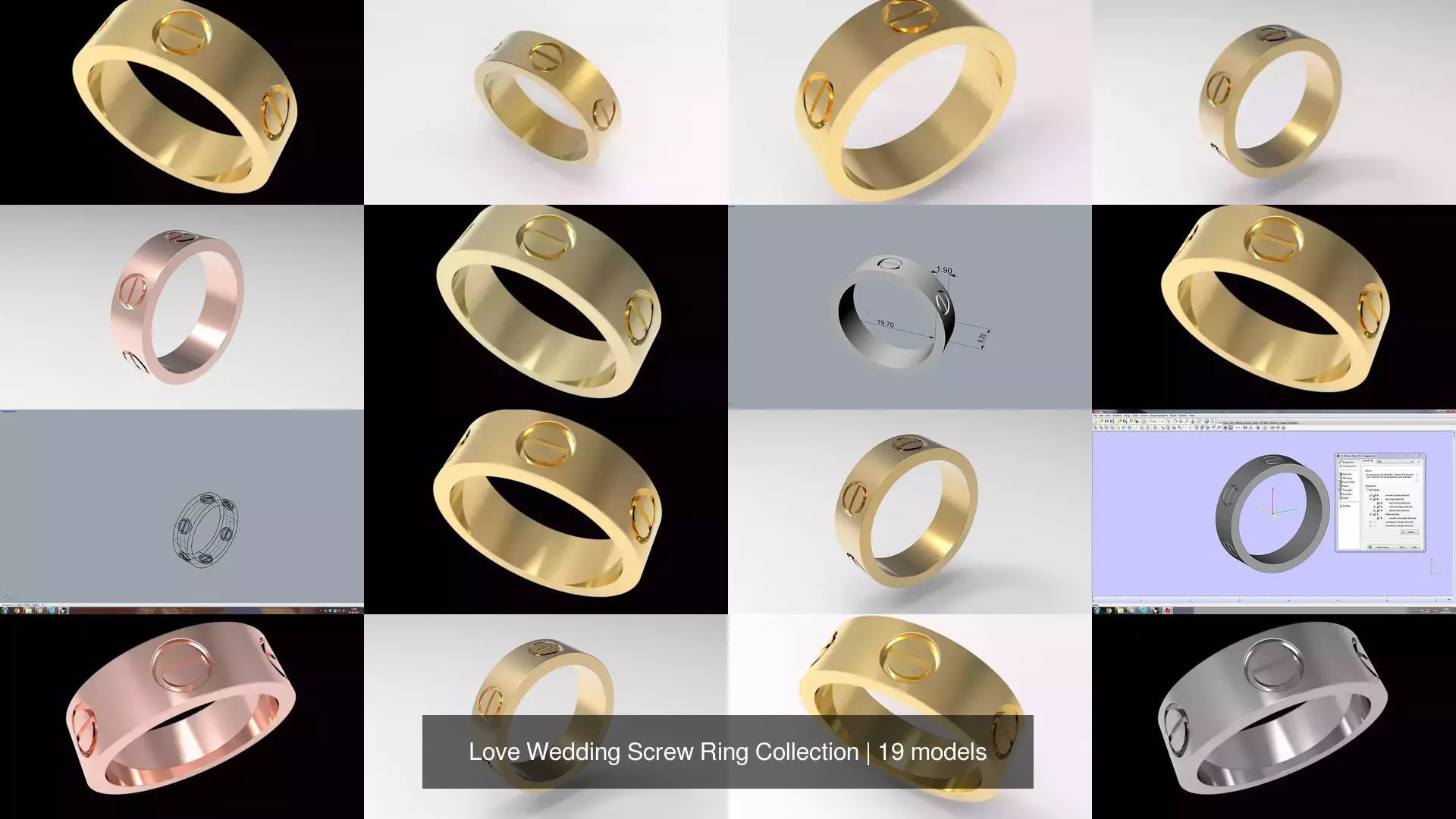 Love Wedding Screw Ring Collection _3