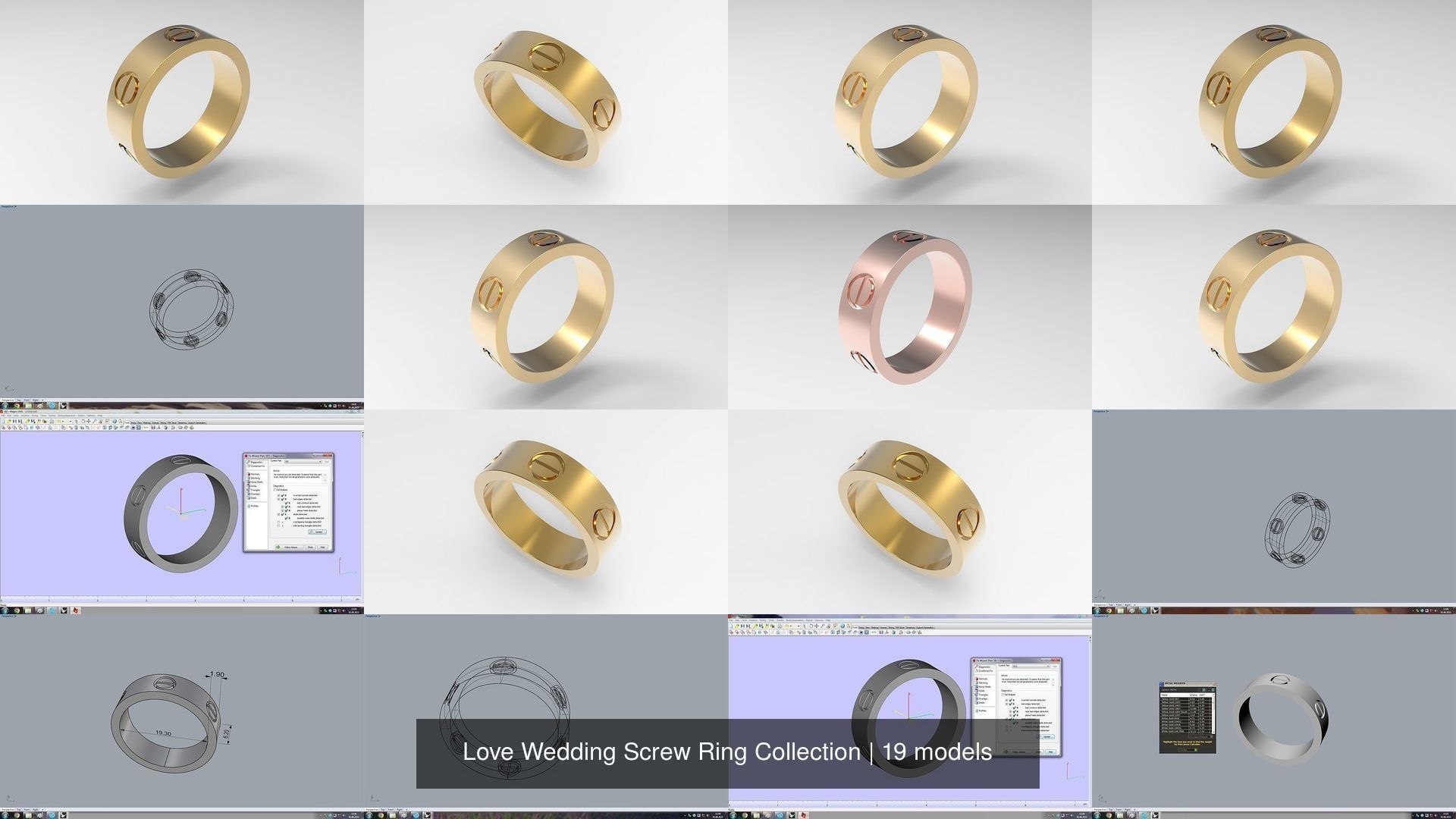 Love Wedding Screw Ring Collection _5