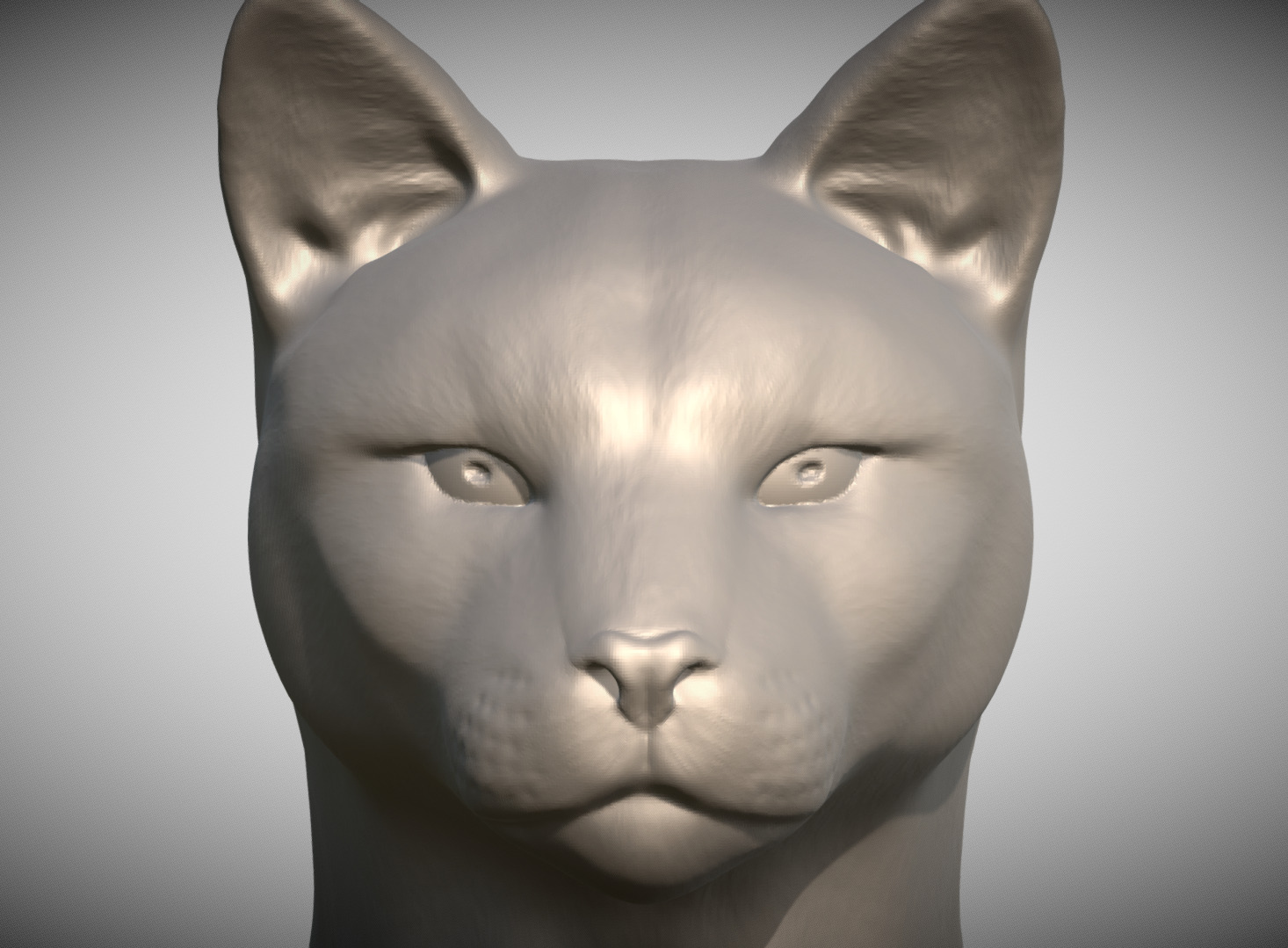Cougar Mountain Lion head for 3D printing 3D print model_1