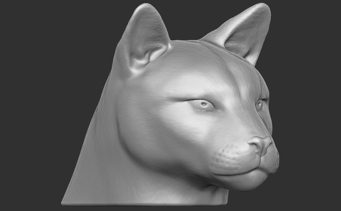 Cougar Mountain Lion head for 3D printing 3D print model_15