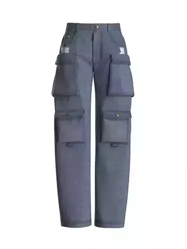 Female denim jean 3D model