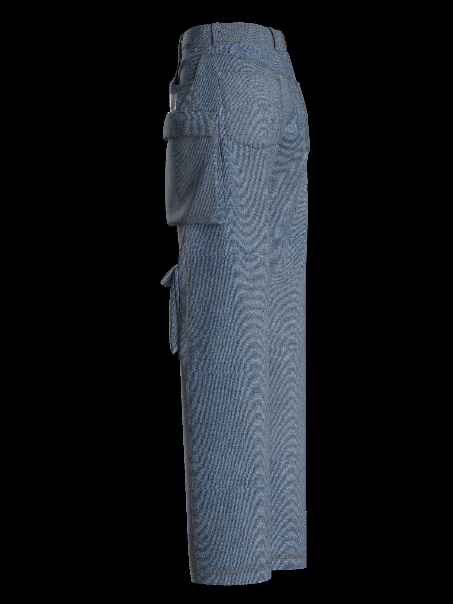 Female denim jean 3D model_4