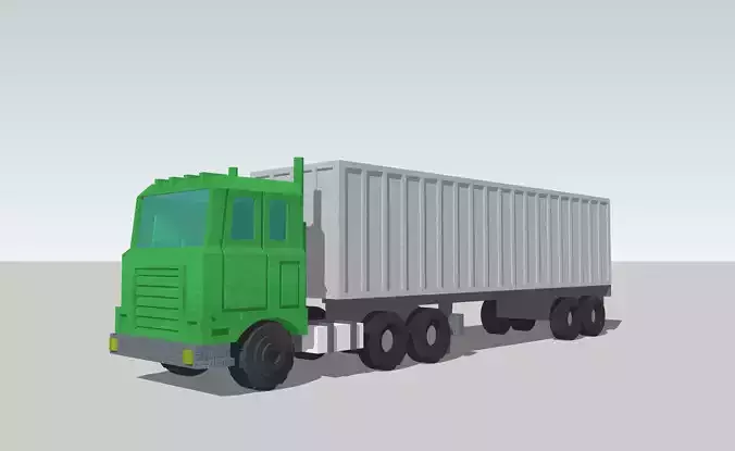 Container Truck Trailer by Outland Models