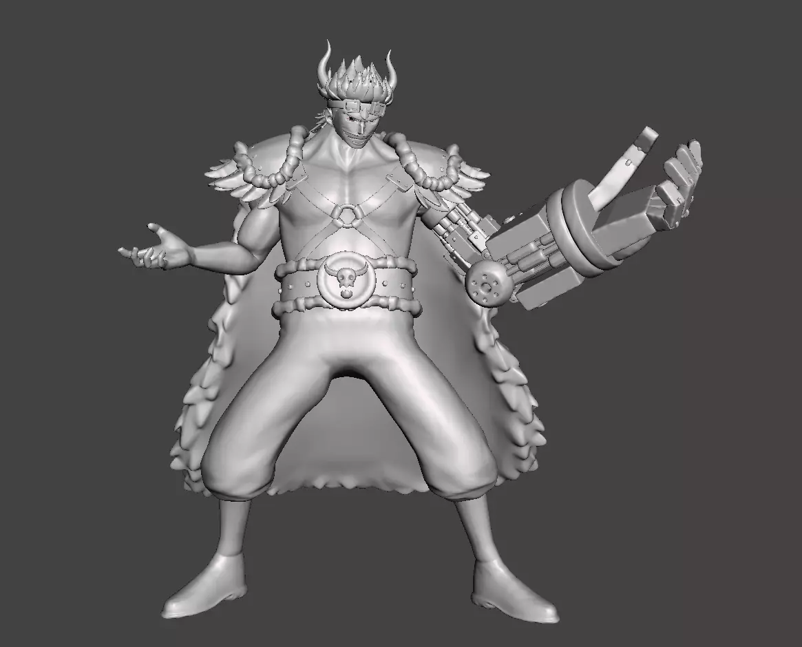Eustass Captain Kid Beast Pirates Costume 3D Model 3D print model_0
