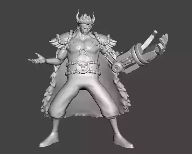 Eustass Captain Kid Beast Pirates Costume 3D Model