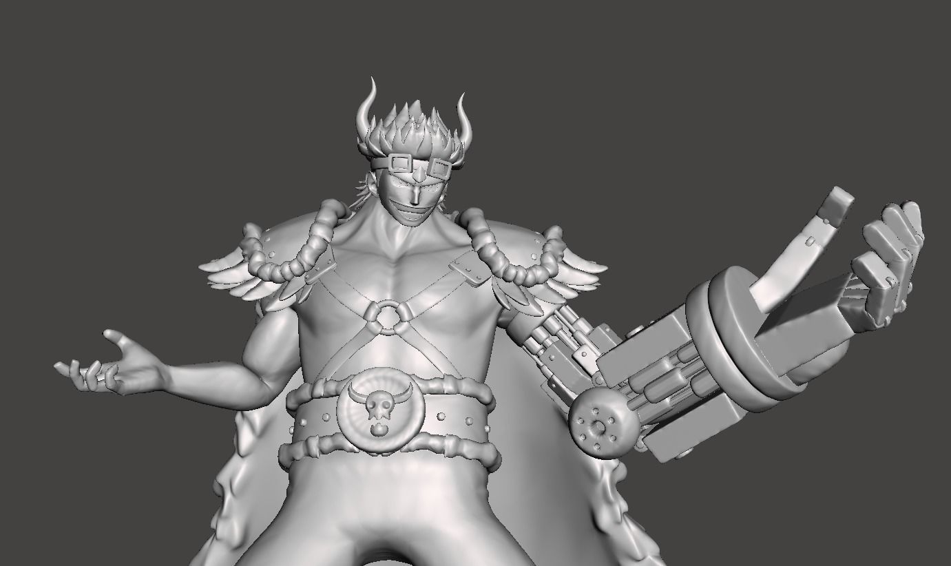 Eustass Captain Kid Beast Pirates Costume 3D Model 3D print model_3