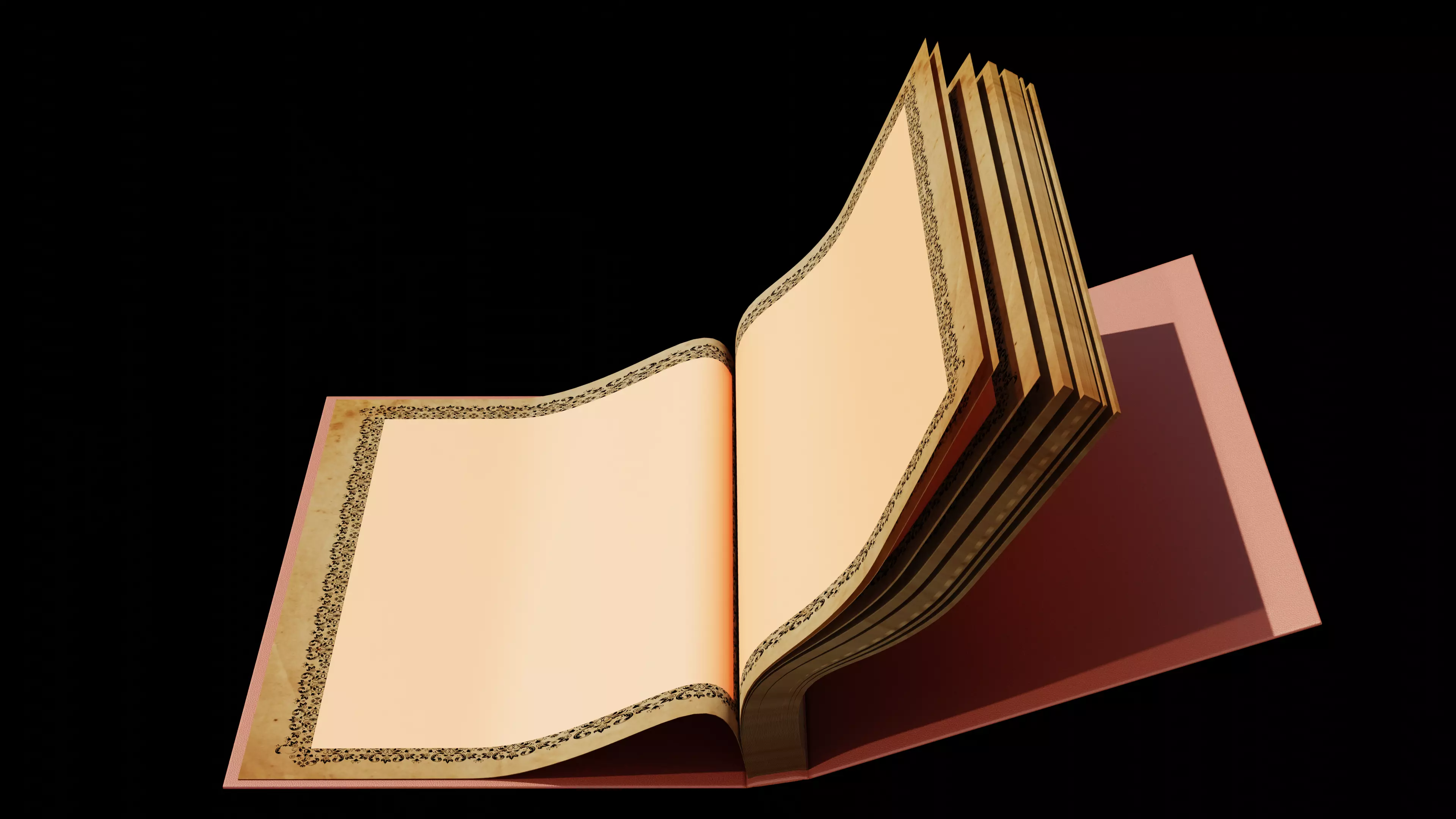 Animated book opening and closing Low-poly 3D model Low-poly 3D model_0