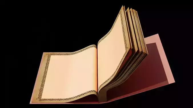 Animated book opening and closing Low-poly 3D model Low-poly 3D model