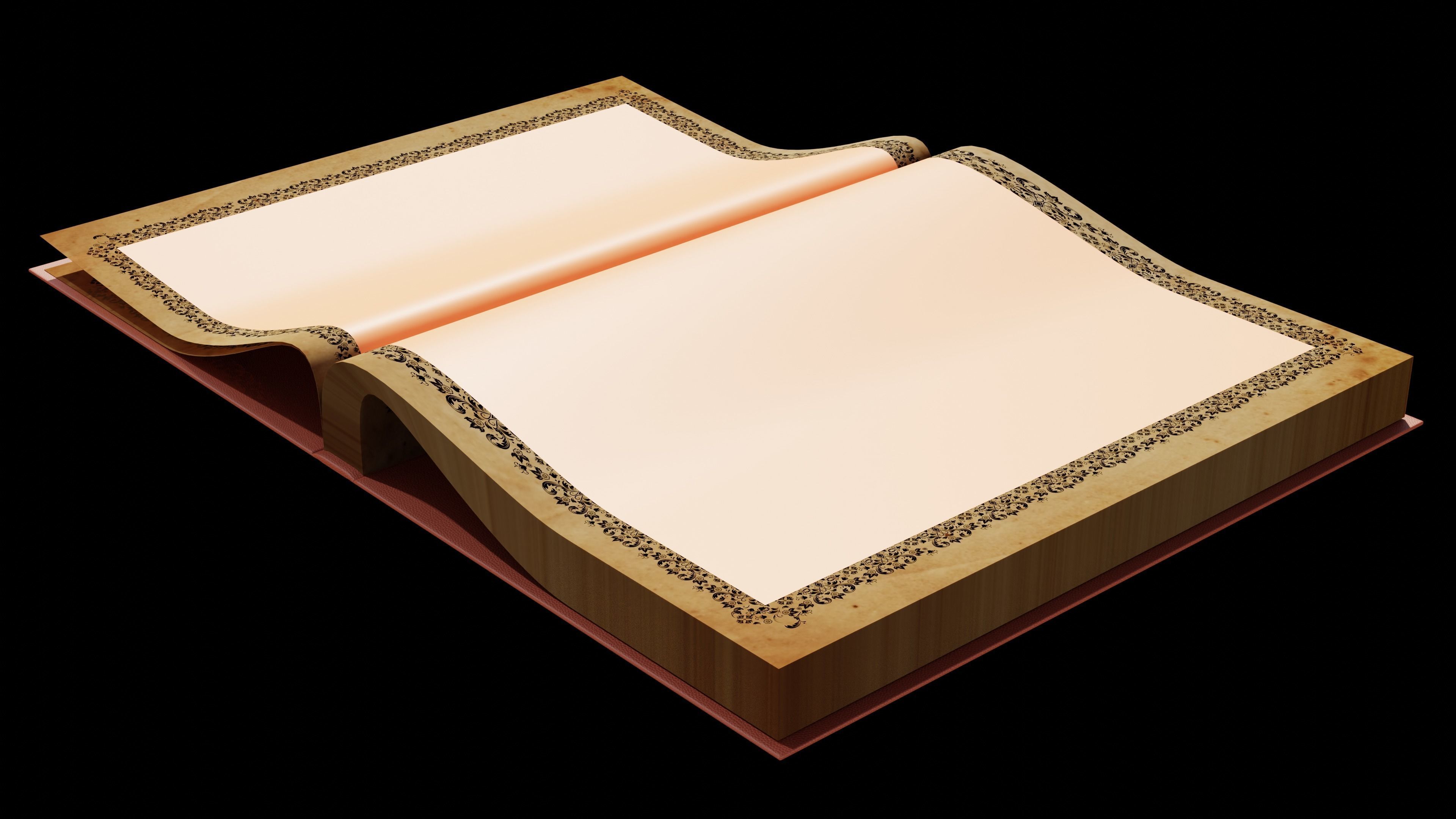 Animated book opening and closing Low-poly 3D model Low-poly 3D model_3