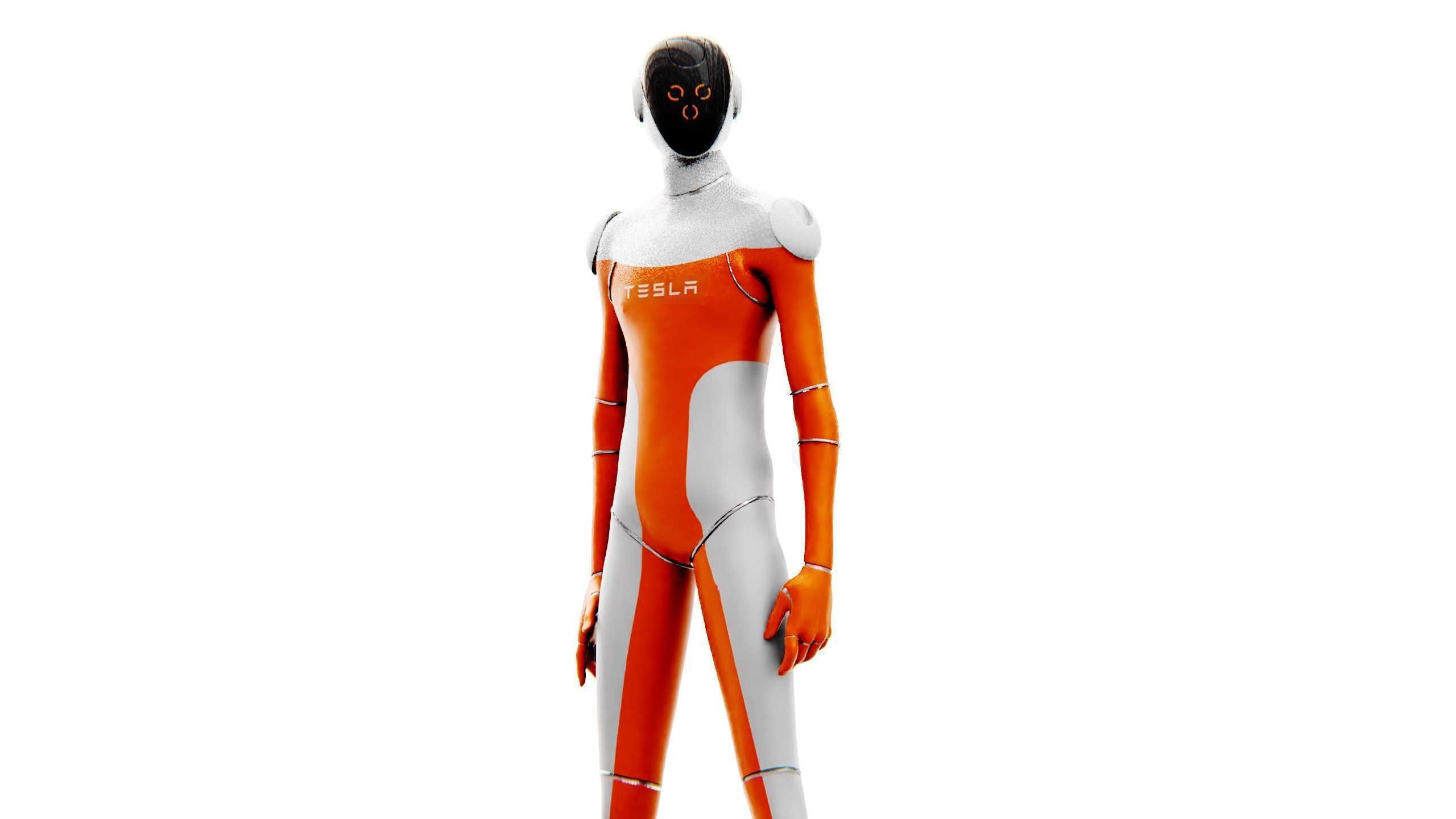 TESLA ROBOT V-2   RIGGED 3D model_12