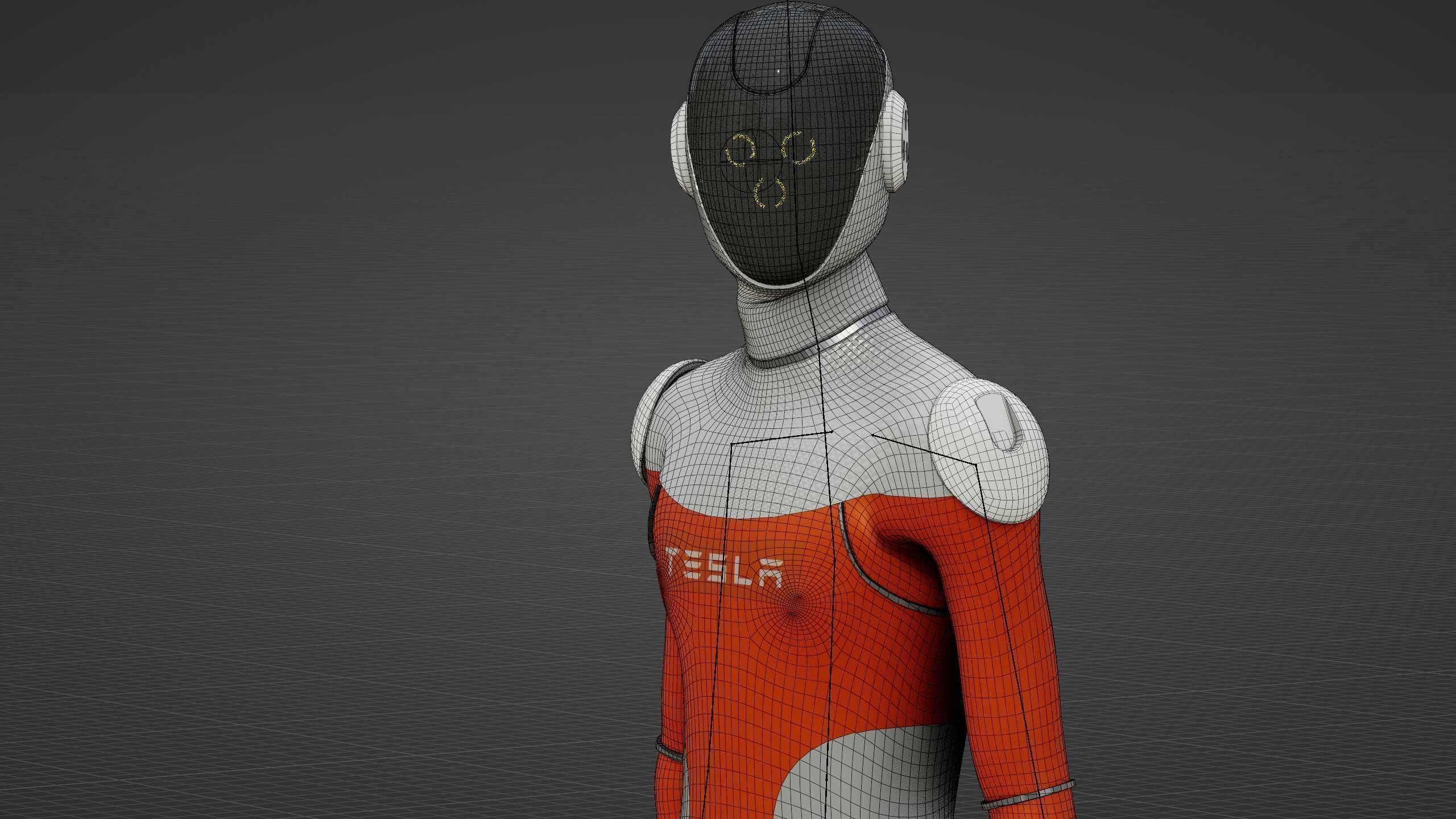 TESLA ROBOT V-2   RIGGED 3D model_36