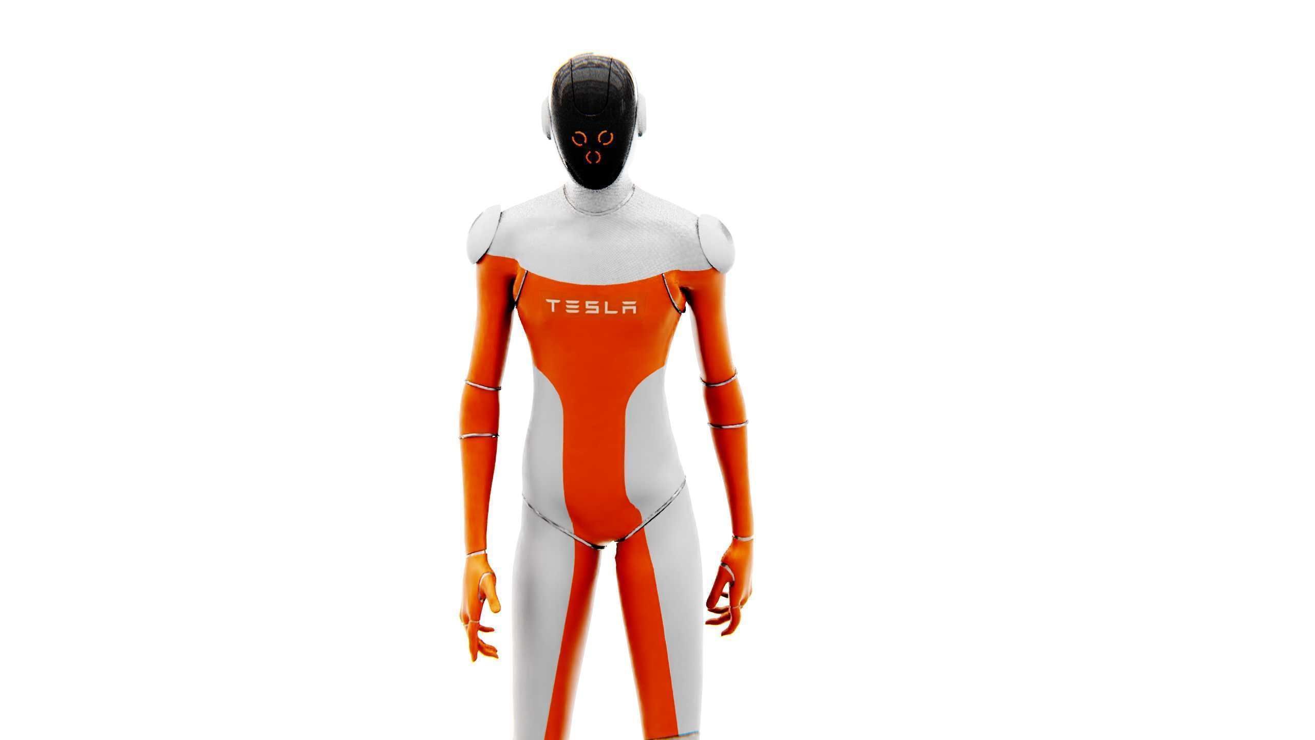 TESLA ROBOT V-2   RIGGED 3D model_26