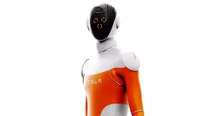 TESLA ROBOT V-2   RIGGED 3D model