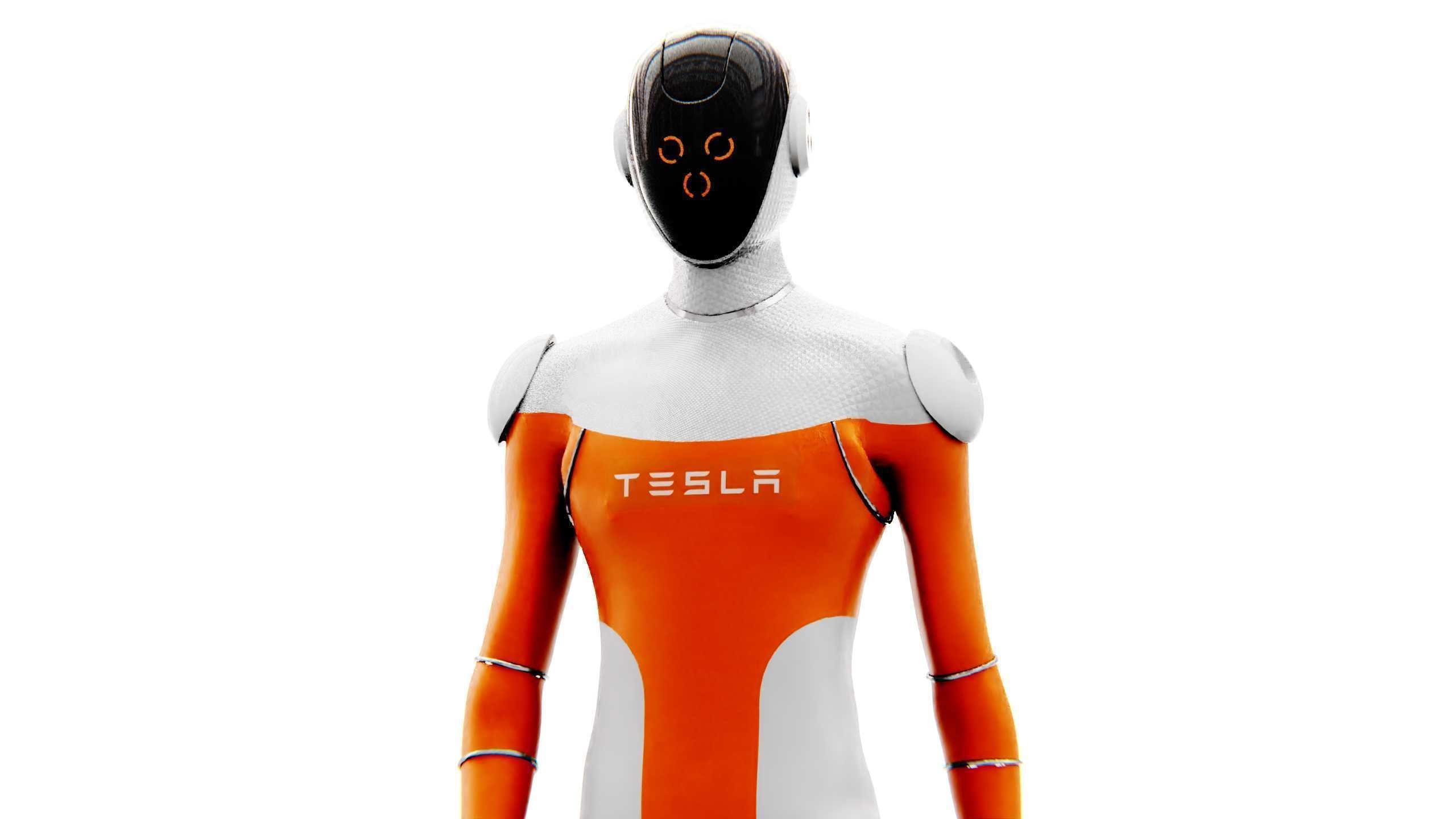 TESLA ROBOT V-2   RIGGED 3D model_27