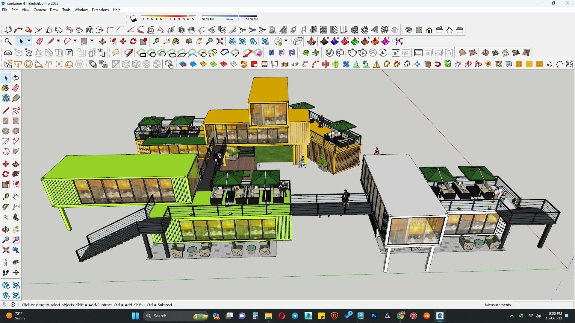 Container restaurant 3d model 3D model_3