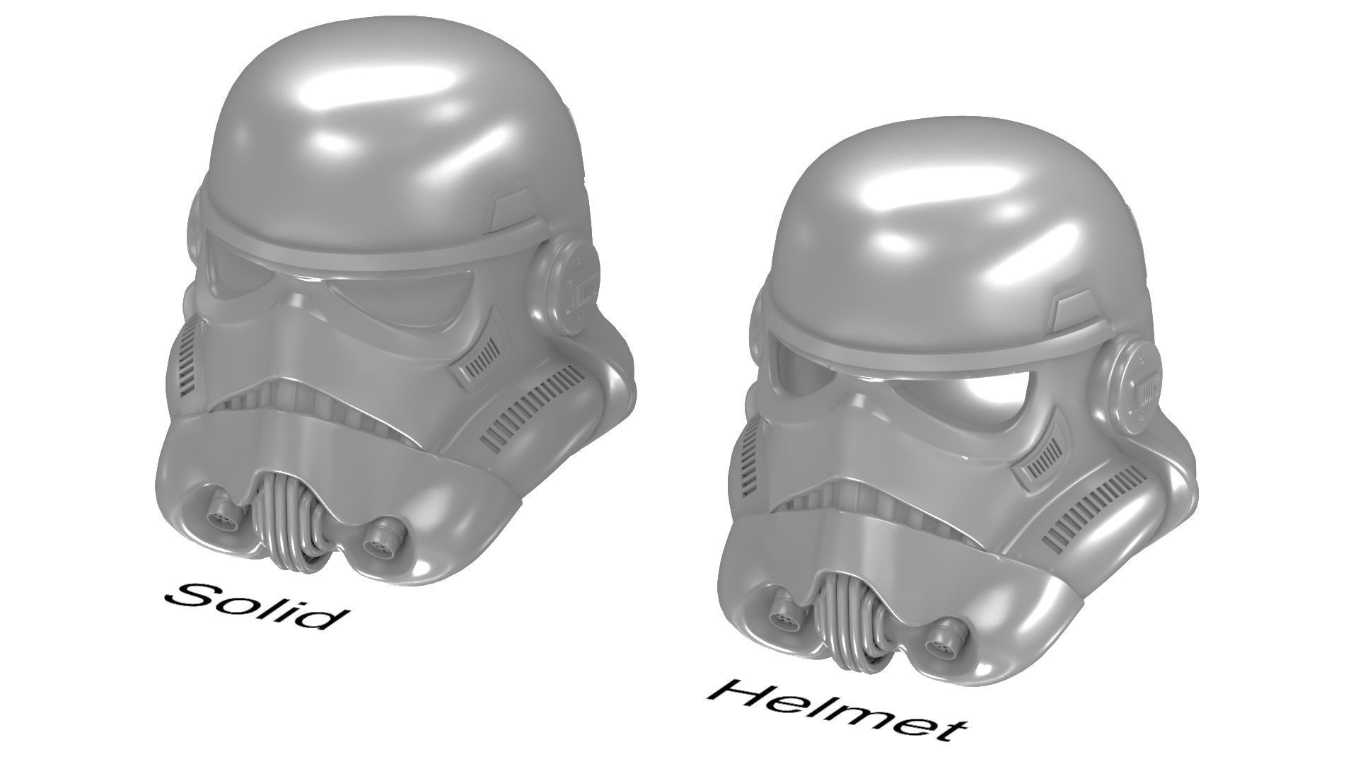 Printable StormTrooper Helmet 3D print model_3