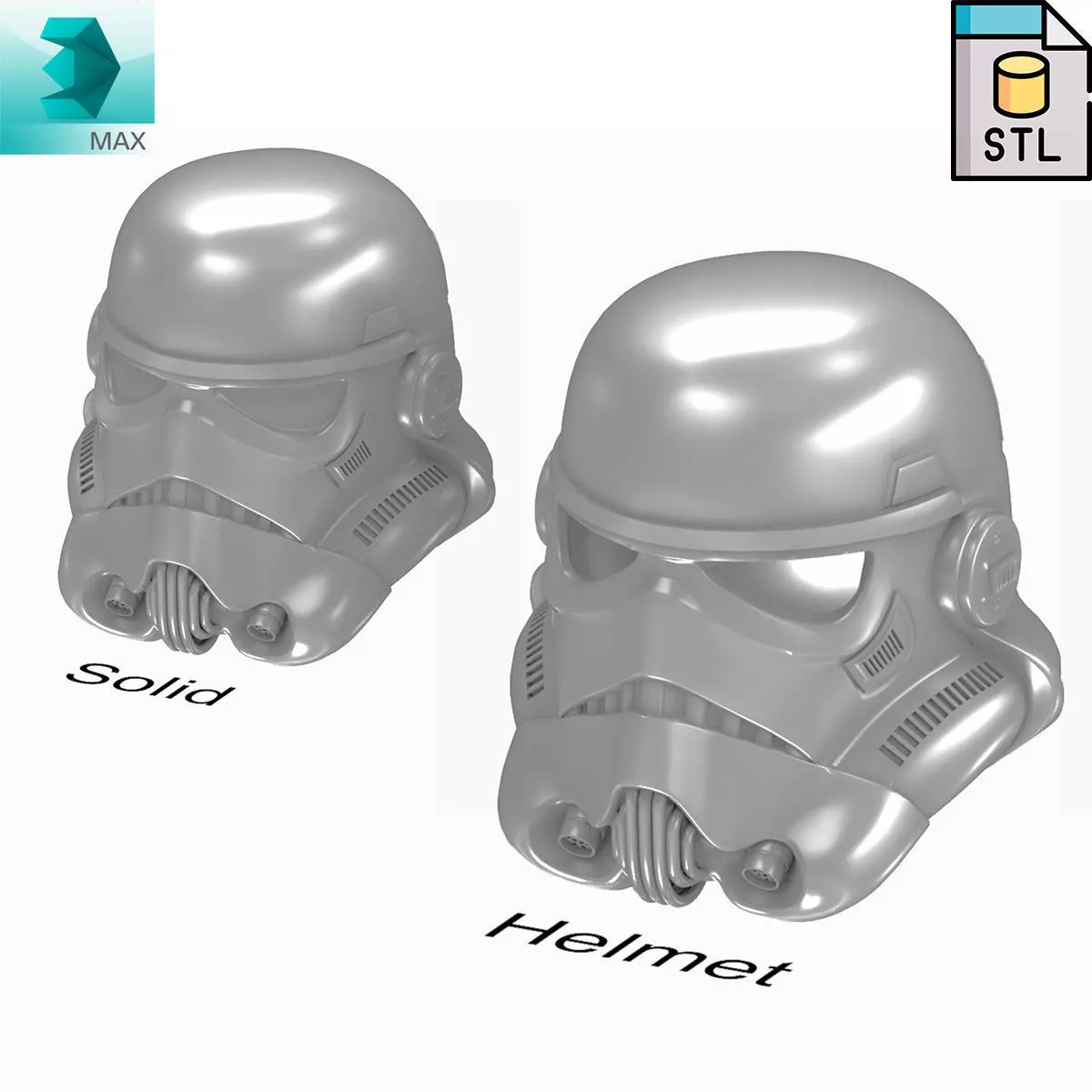 Printable StormTrooper Helmet 3D print model_0