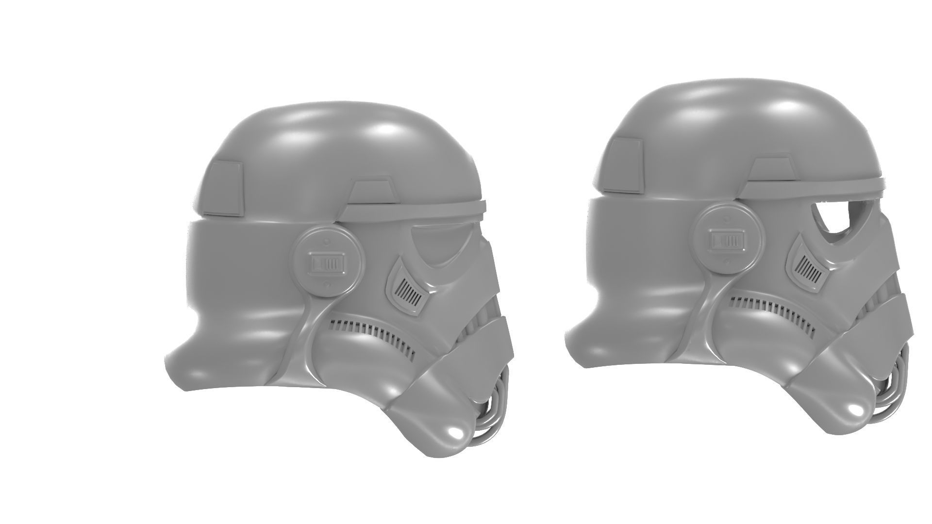 Printable StormTrooper Helmet 3D print model_7
