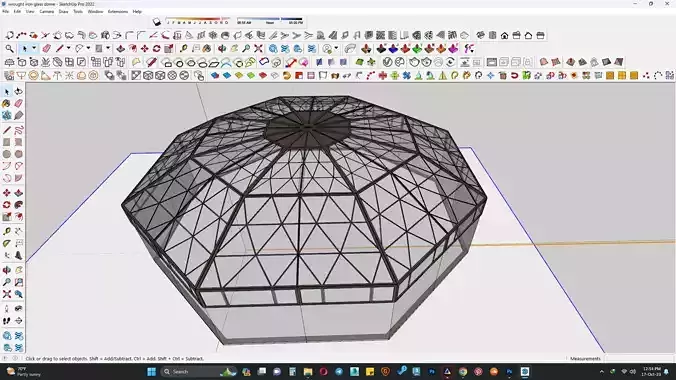 wrought iron glass dome