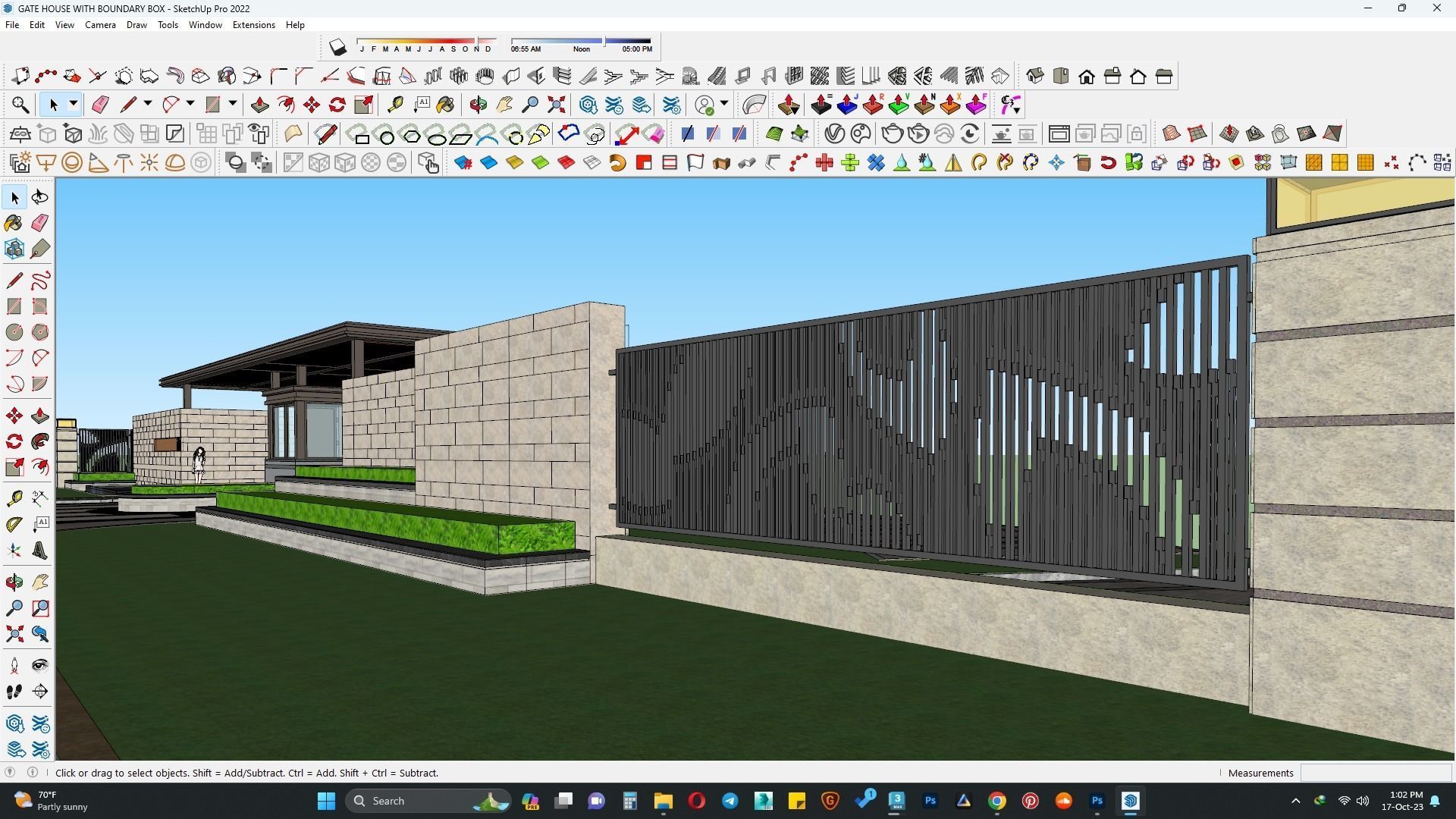 GATE HOUSE WITH BOUNDARY BOX 3D model_4