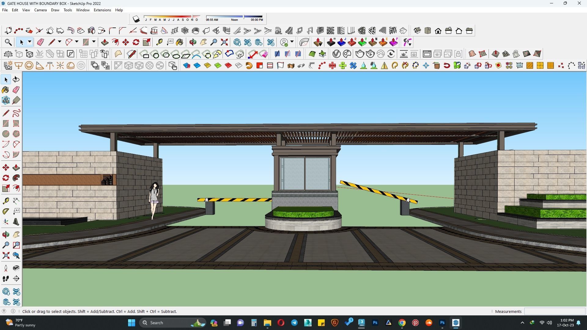 GATE HOUSE WITH BOUNDARY BOX 3D model_6