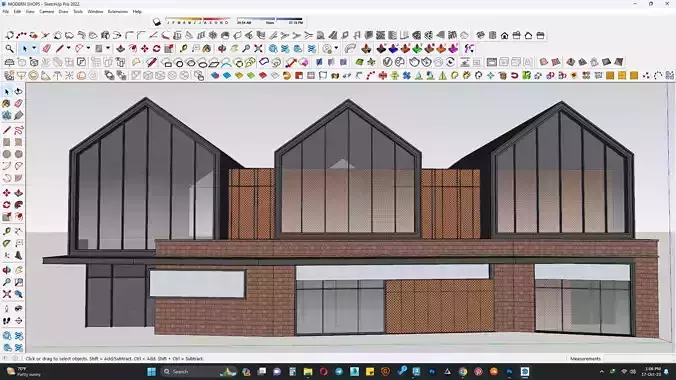 Modern Shops 3d model