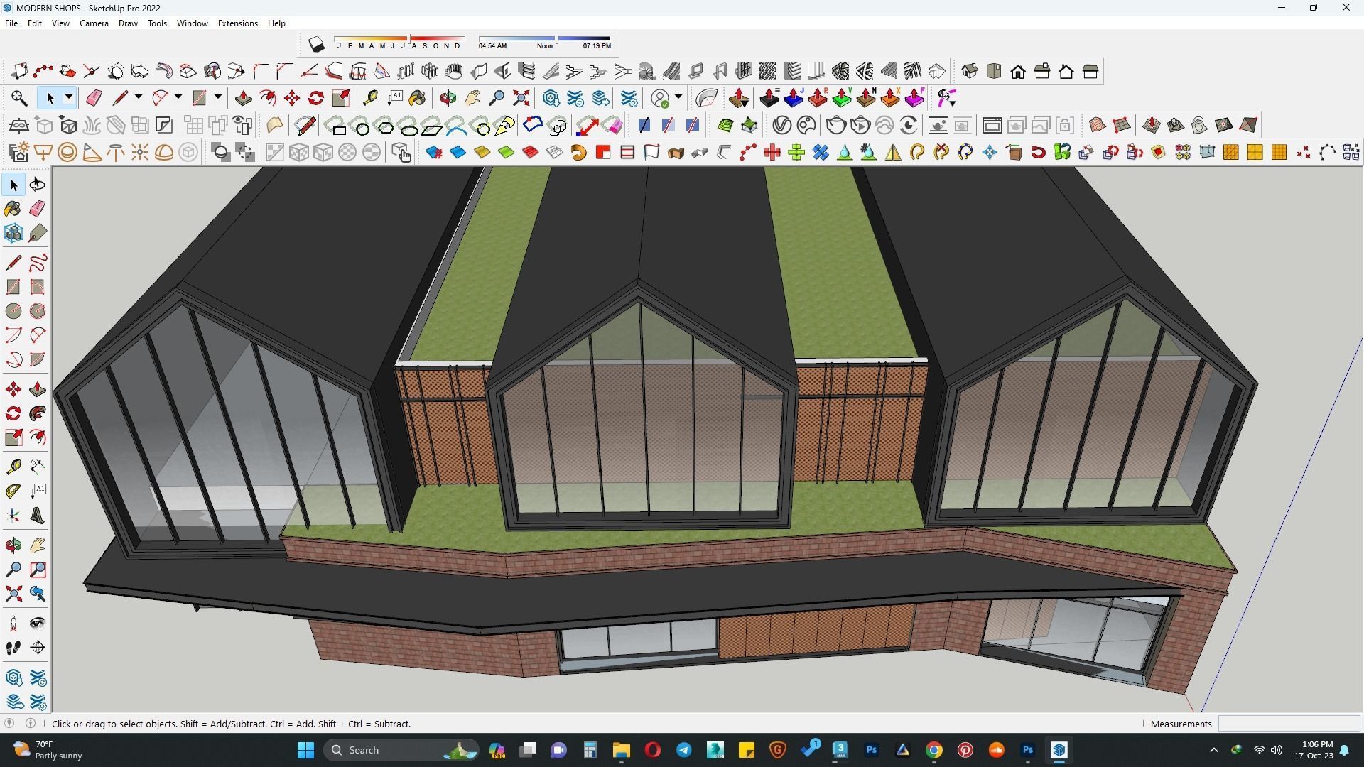 Modern Shops 3d model 3D model_3