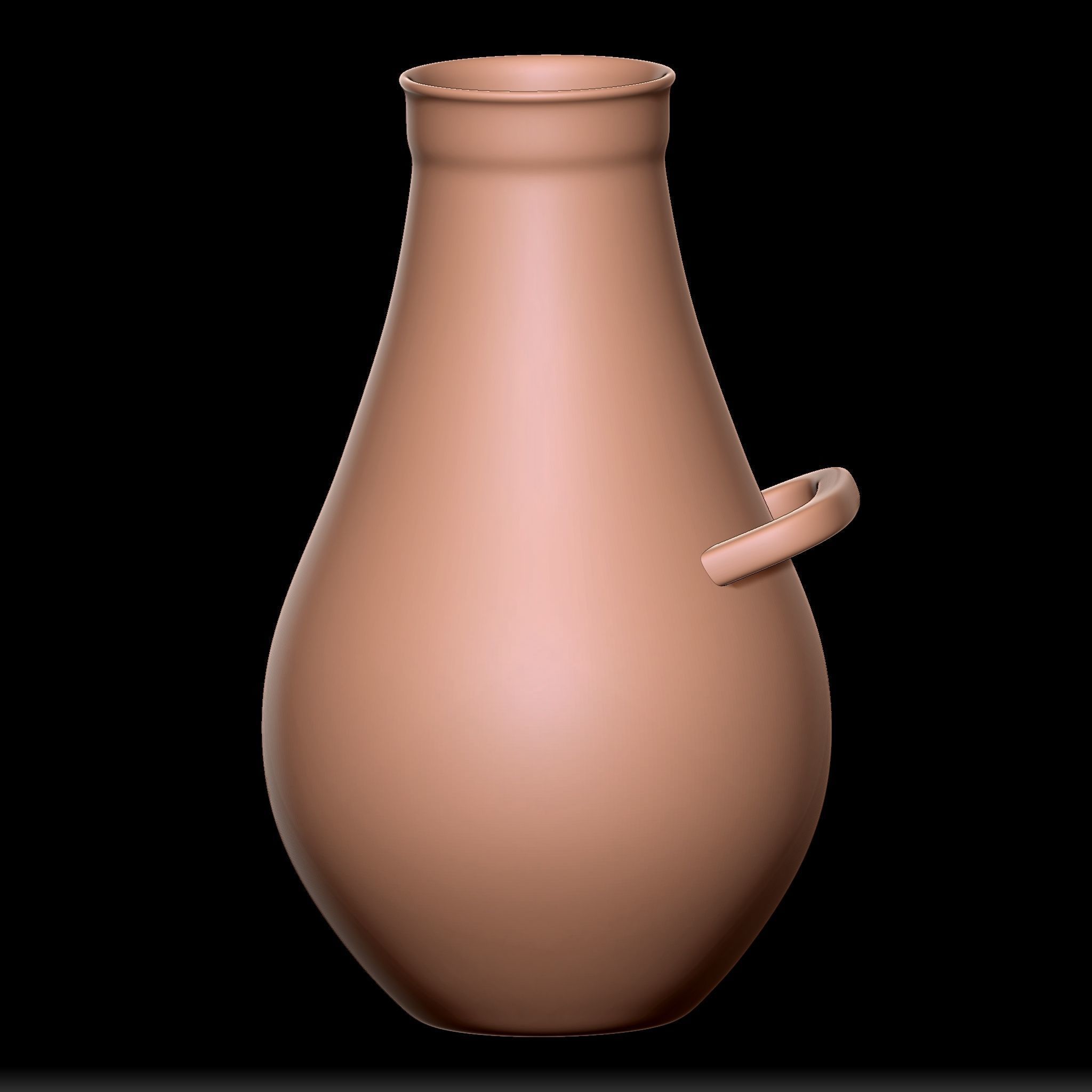 65 Clay Pot Base Mesh Low-poly 3D model_36