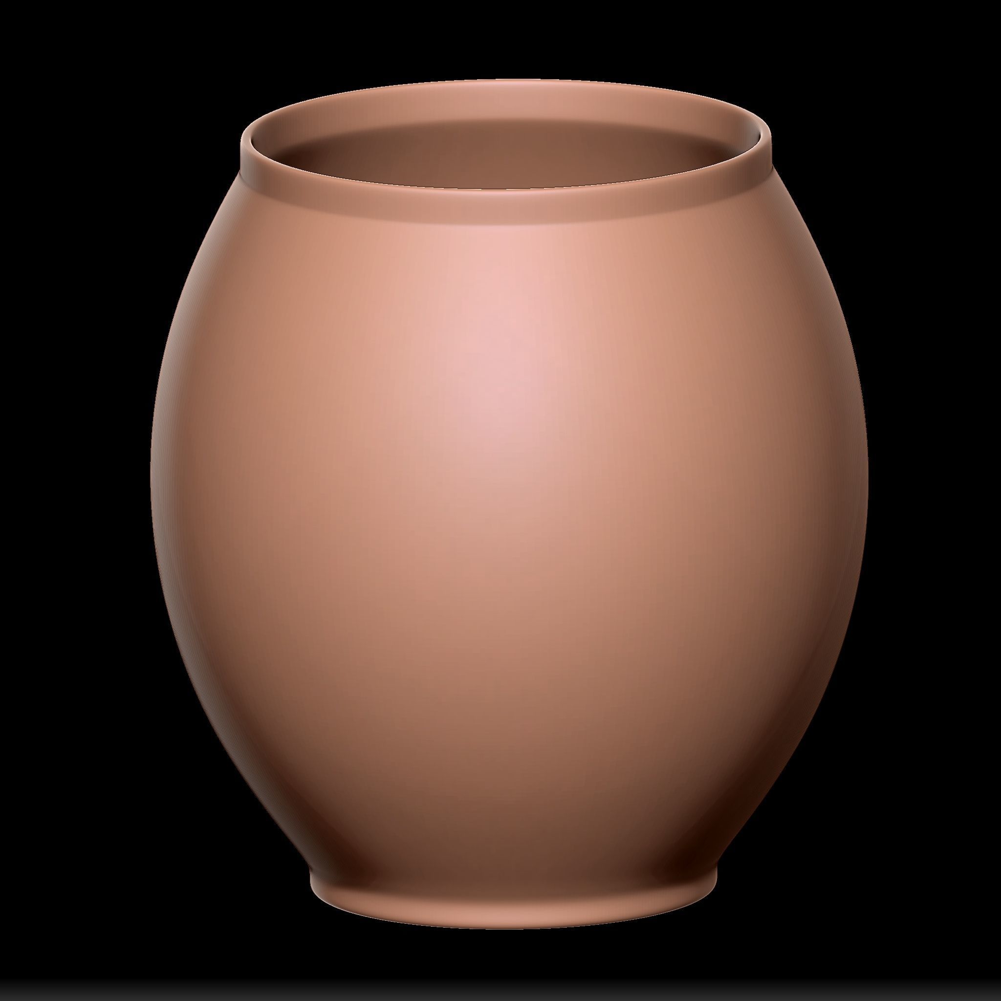 65 Clay Pot Base Mesh Low-poly 3D model_53