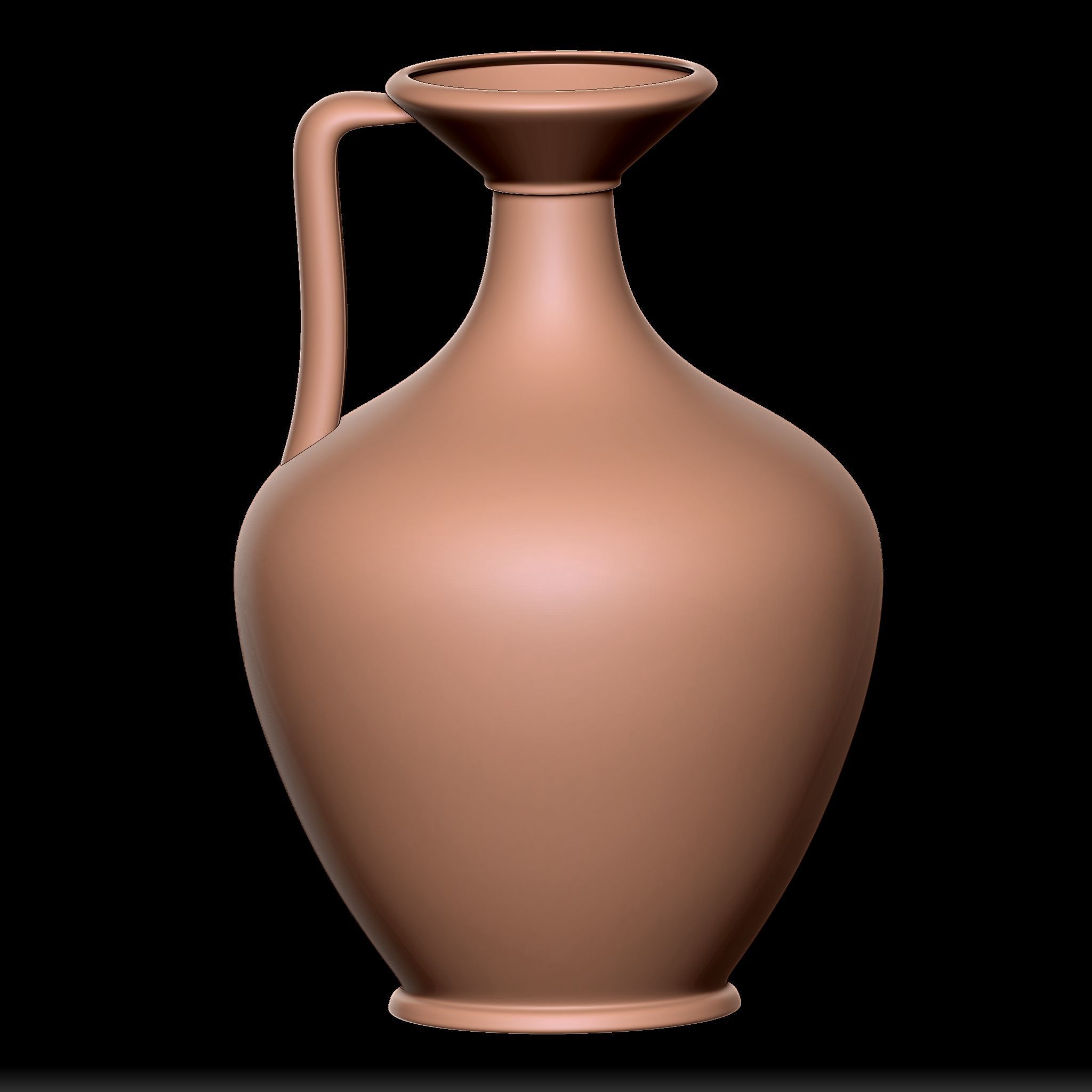 65 Clay Pot Base Mesh Low-poly 3D model_29