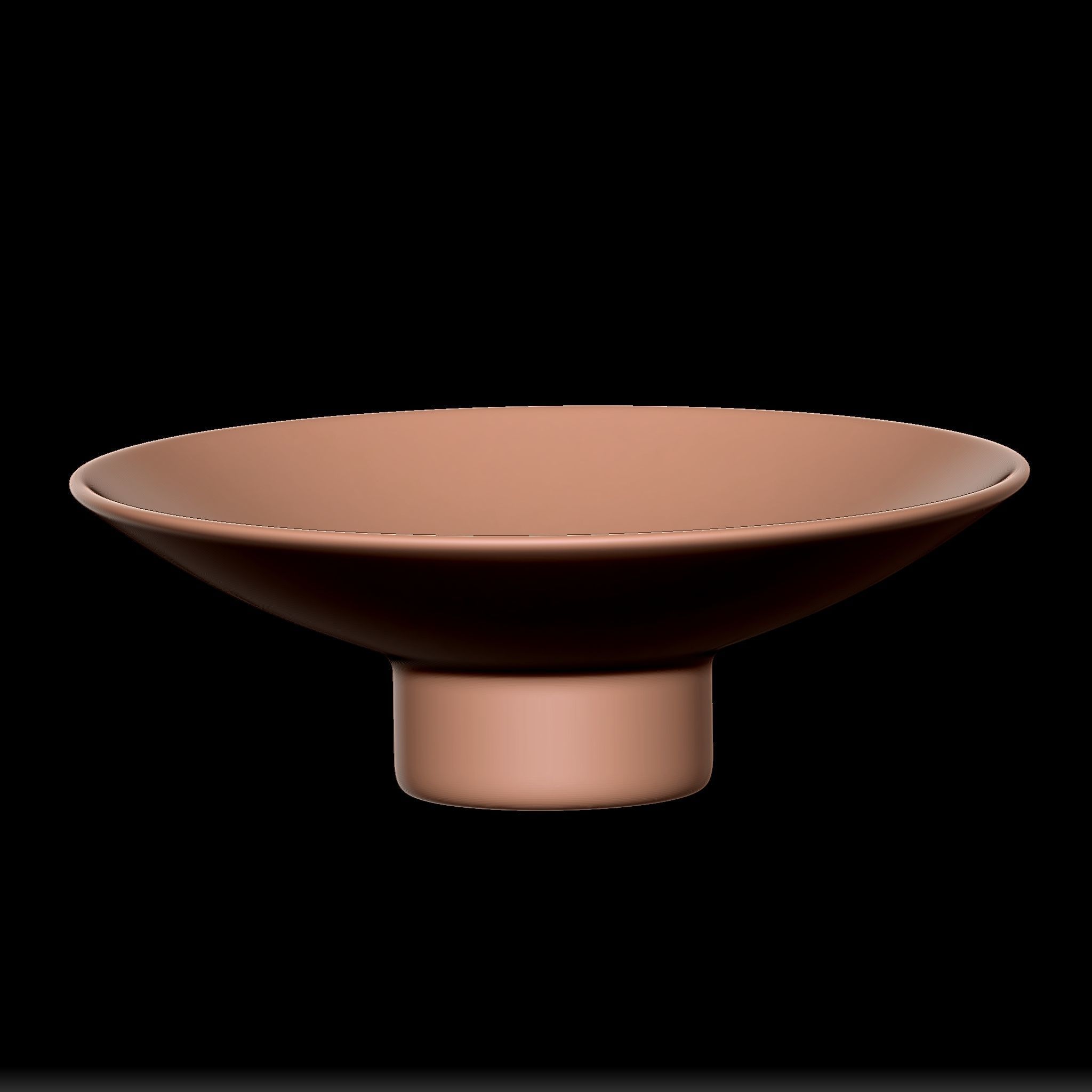 65 Clay Pot Base Mesh Low-poly 3D model_3