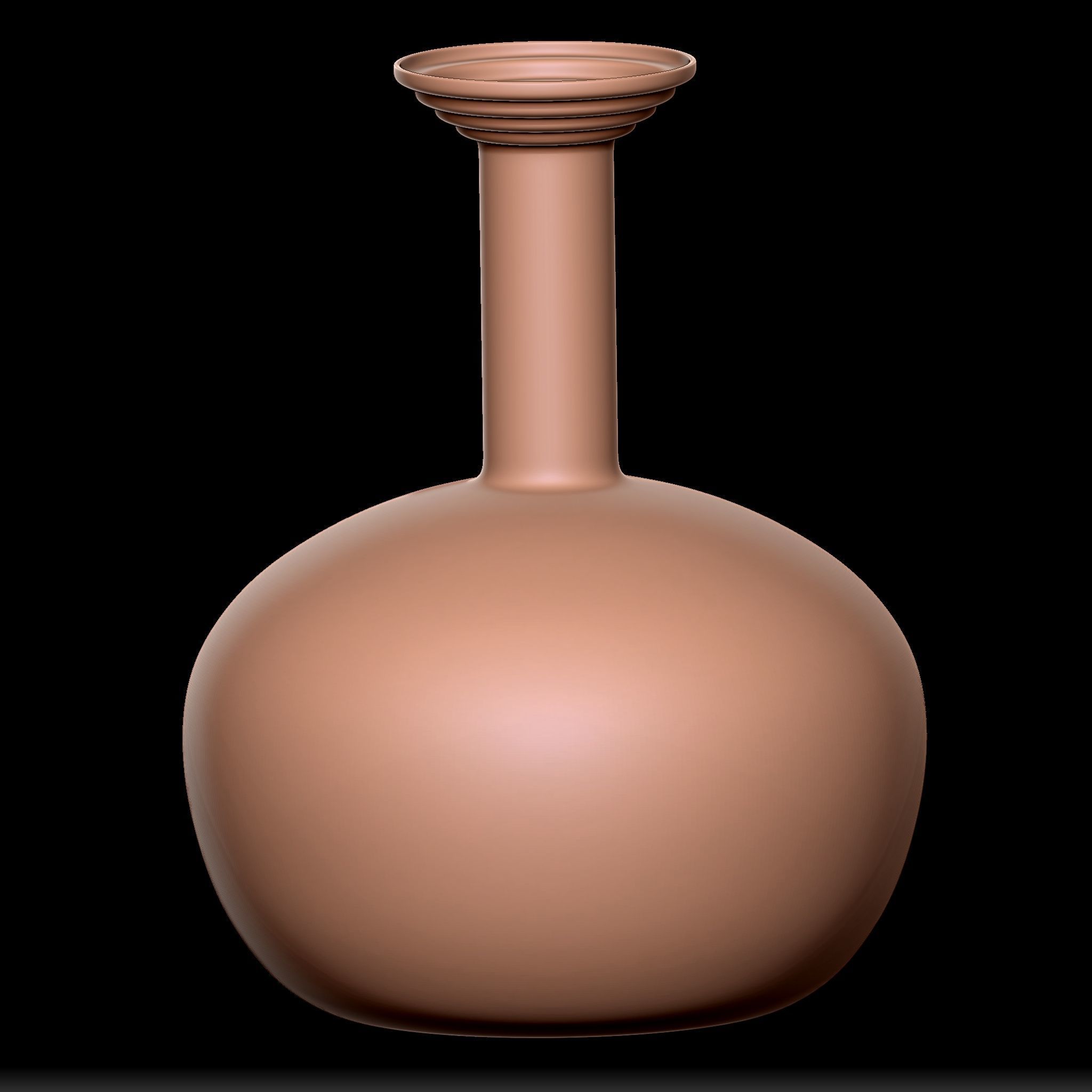 65 Clay Pot Base Mesh Low-poly 3D model_10