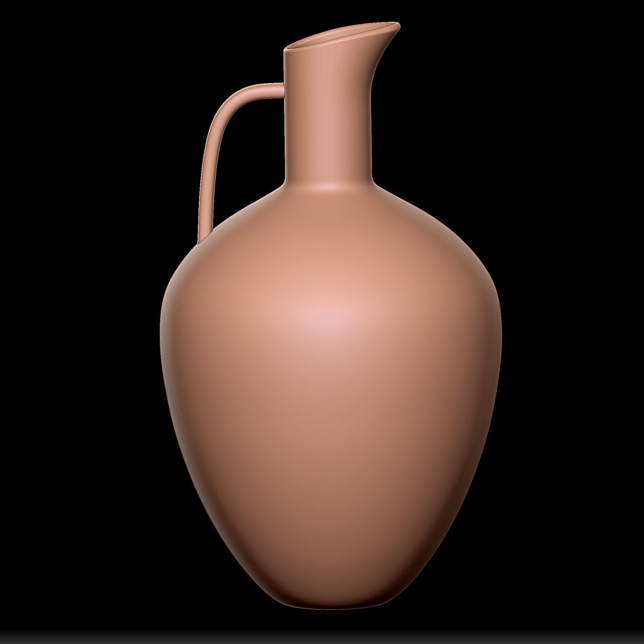 65 Clay Pot Base Mesh Low-poly 3D model_6