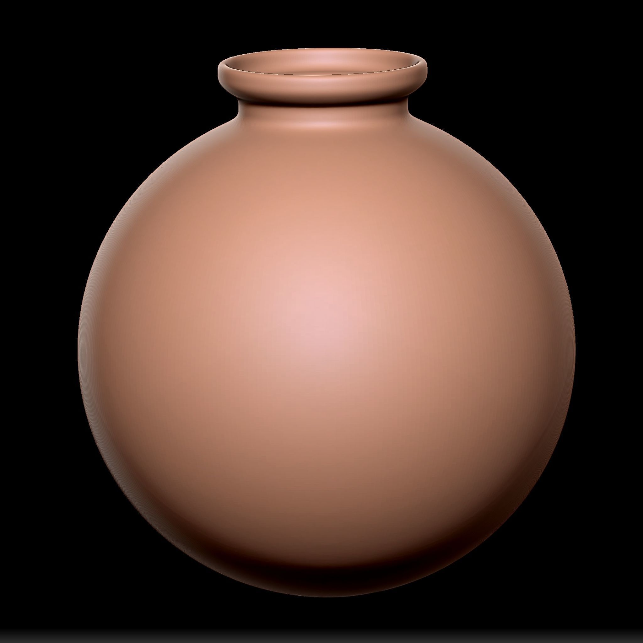 65 Clay Pot Base Mesh Low-poly 3D model_64