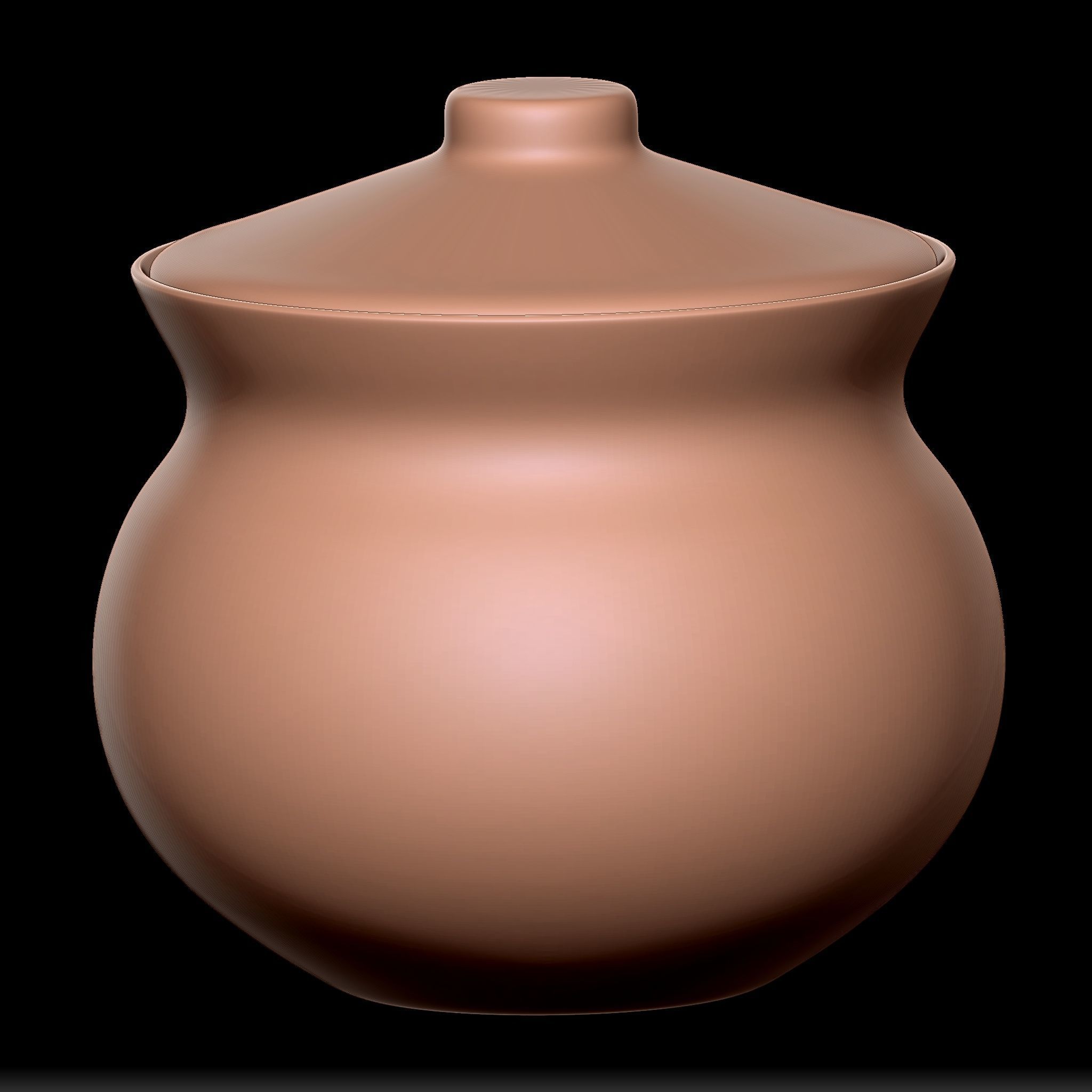 65 Clay Pot Base Mesh Low-poly 3D model_33