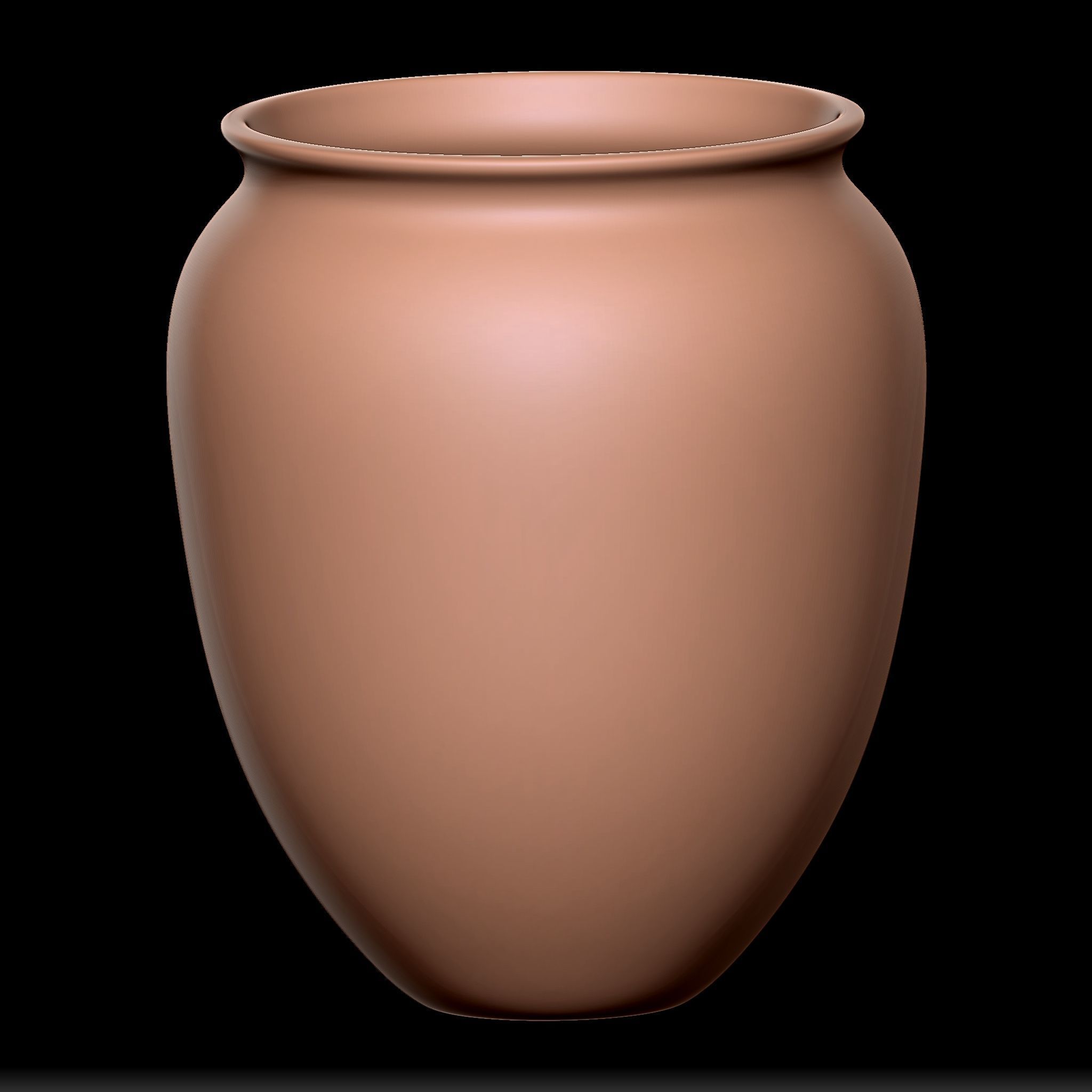 65 Clay Pot Base Mesh Low-poly 3D model_35